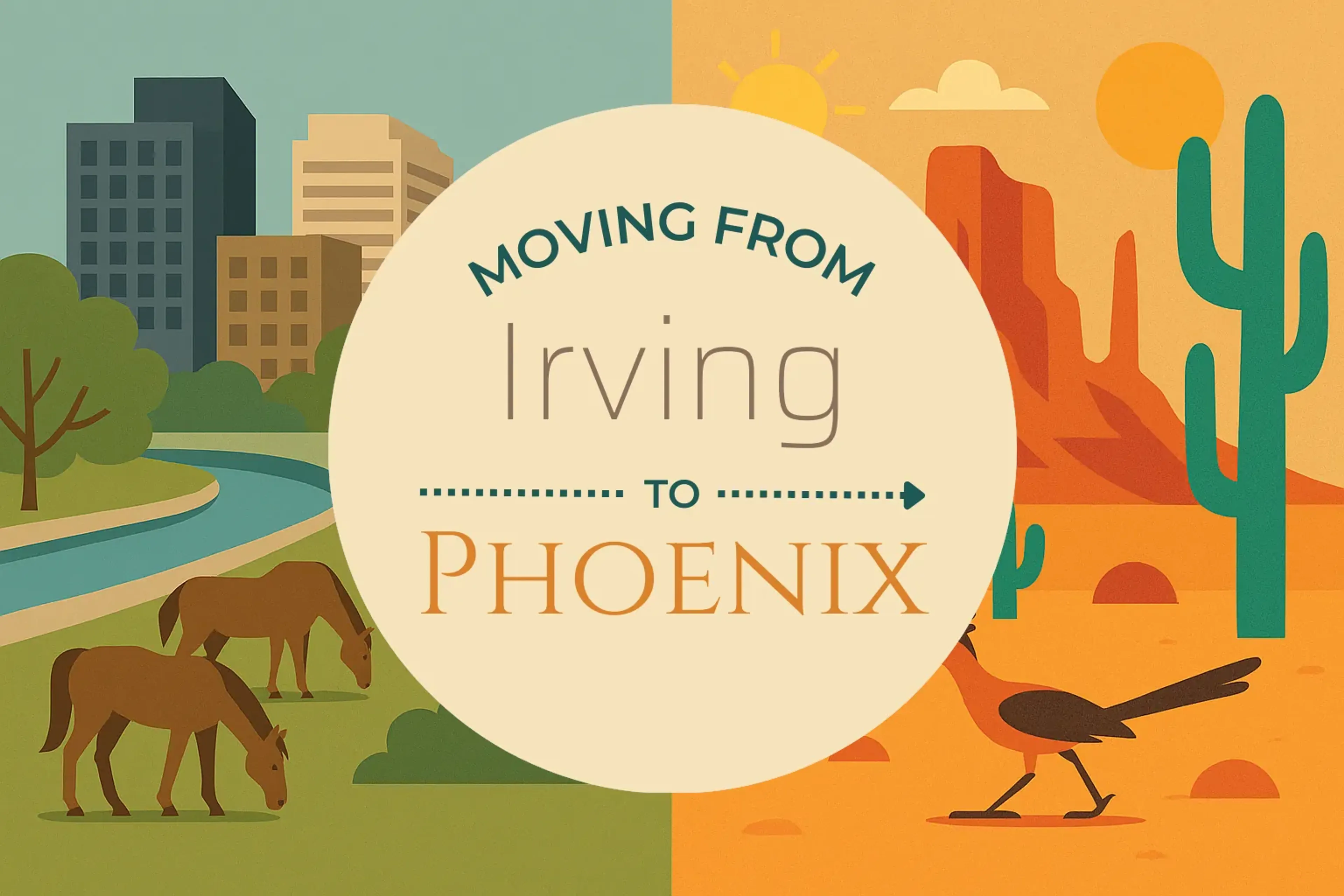 Side-by-side comparison of Irving to Phoenix moving companies