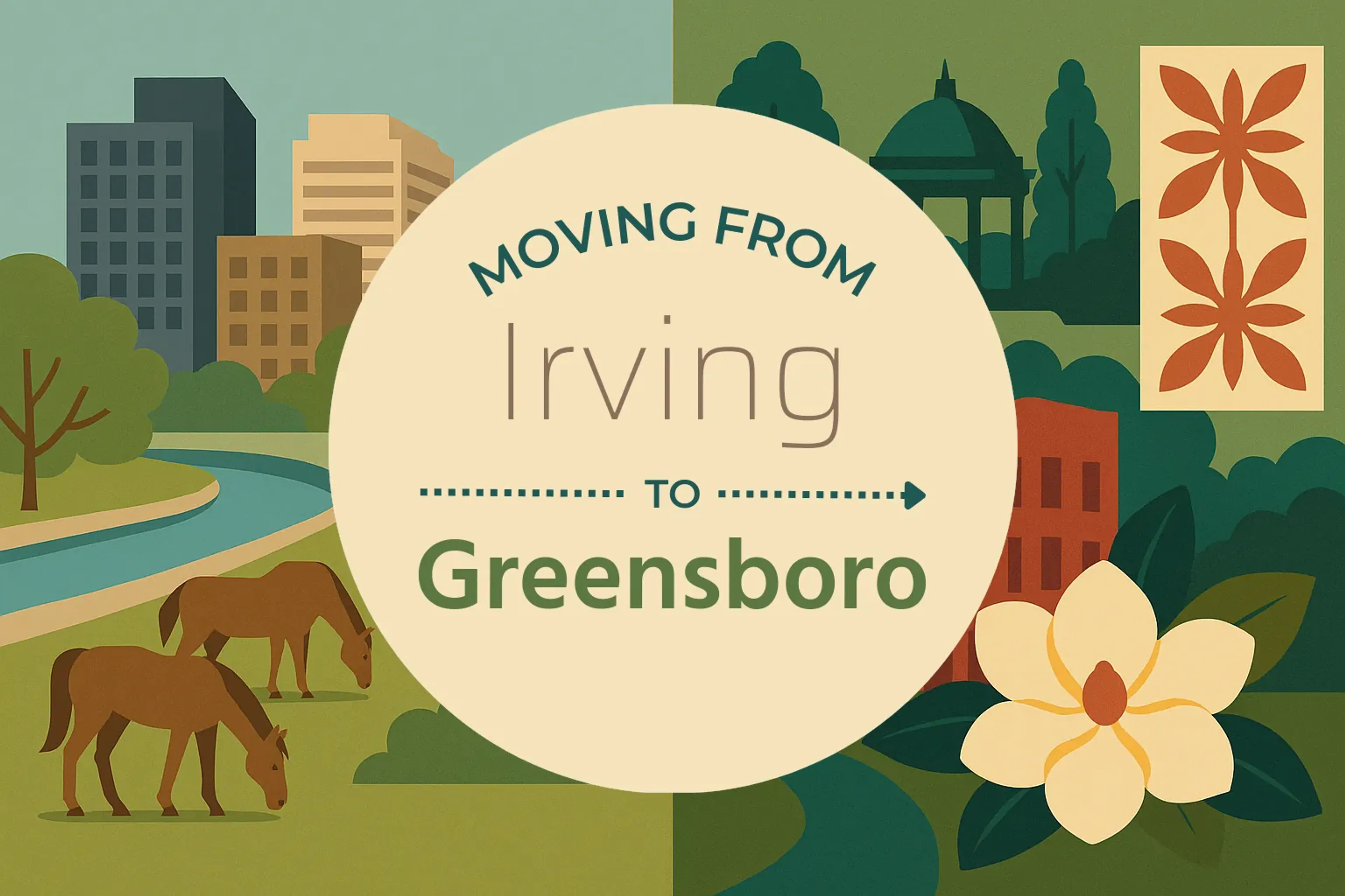 Side-by-side comparison of Irving to Greensboro moving companies