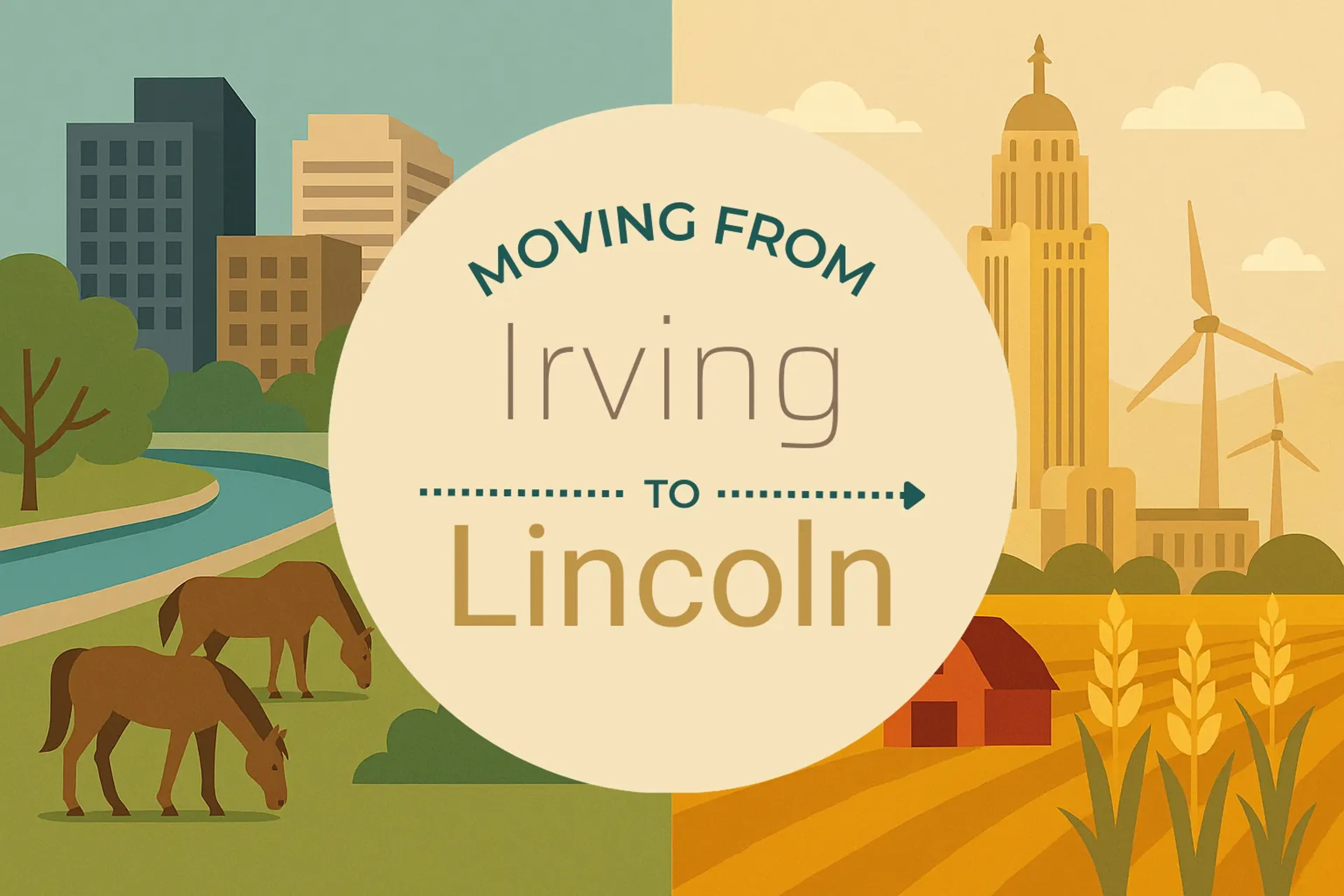 Side-by-side comparison of Irving to Lincoln moving companies