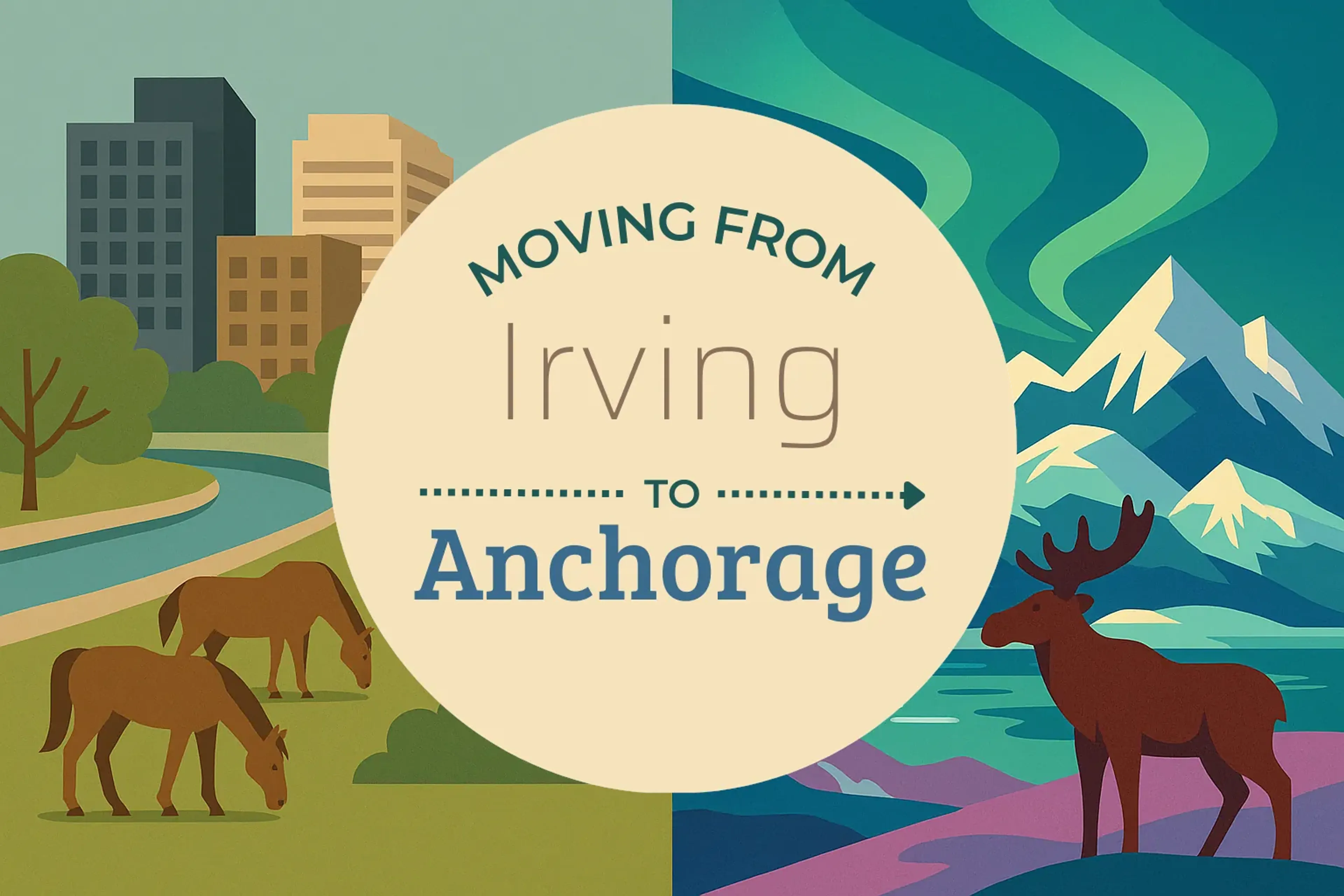 Side-by-side comparison of Irving to Anchorage moving companies