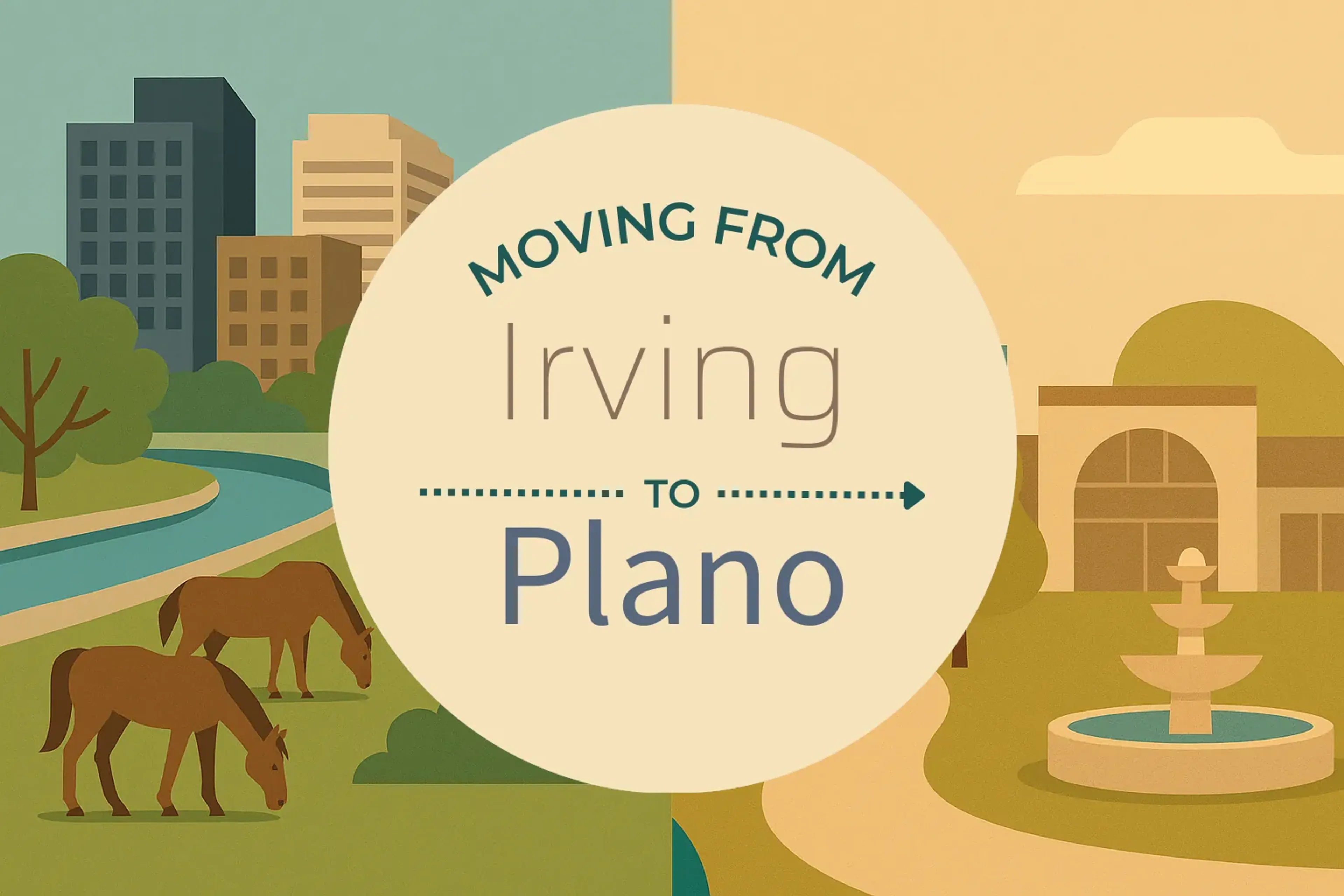 Side-by-side comparison of Irving to Plano moving companies