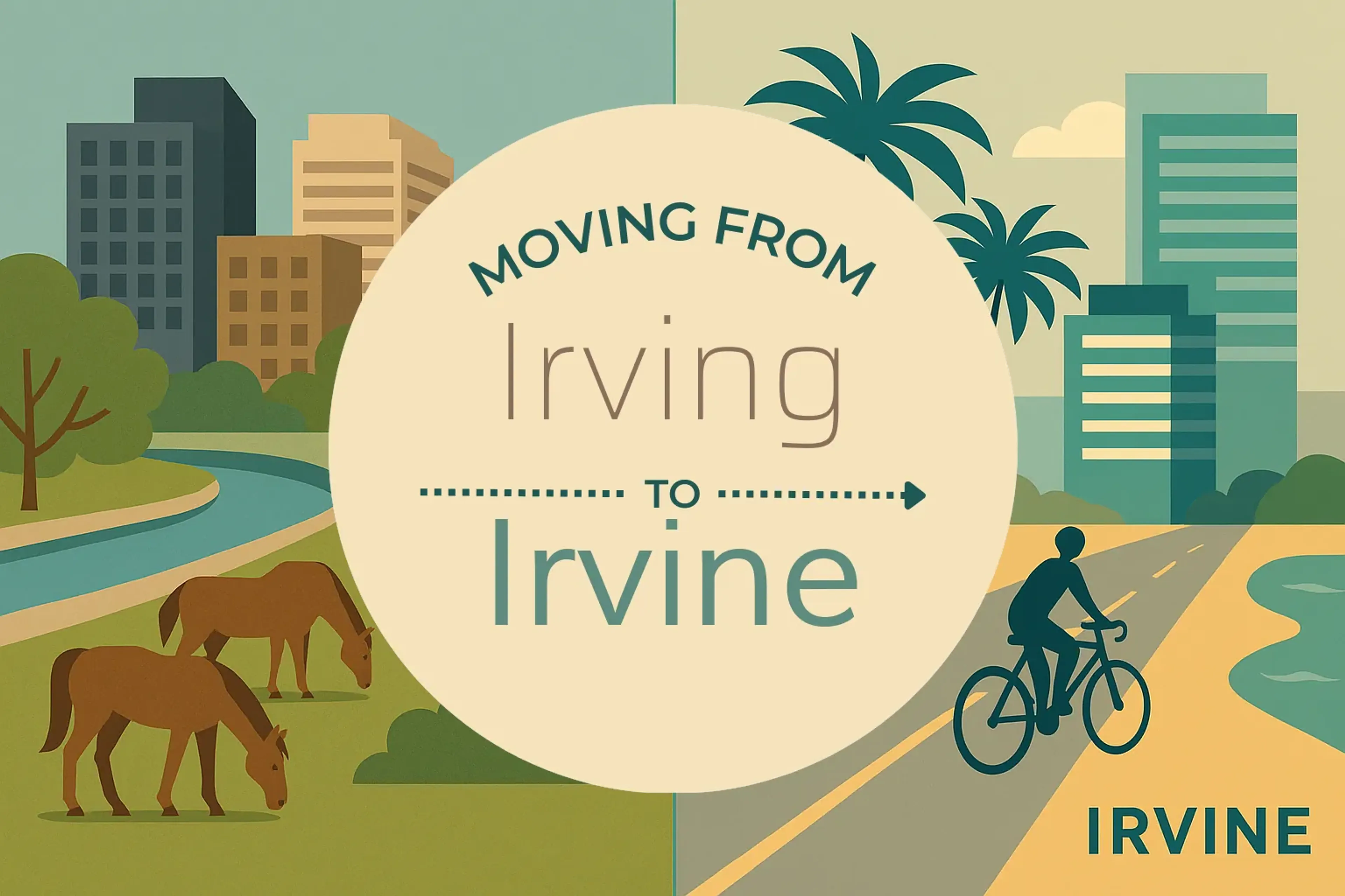 Side-by-side comparison of Irving to Irvine moving companies