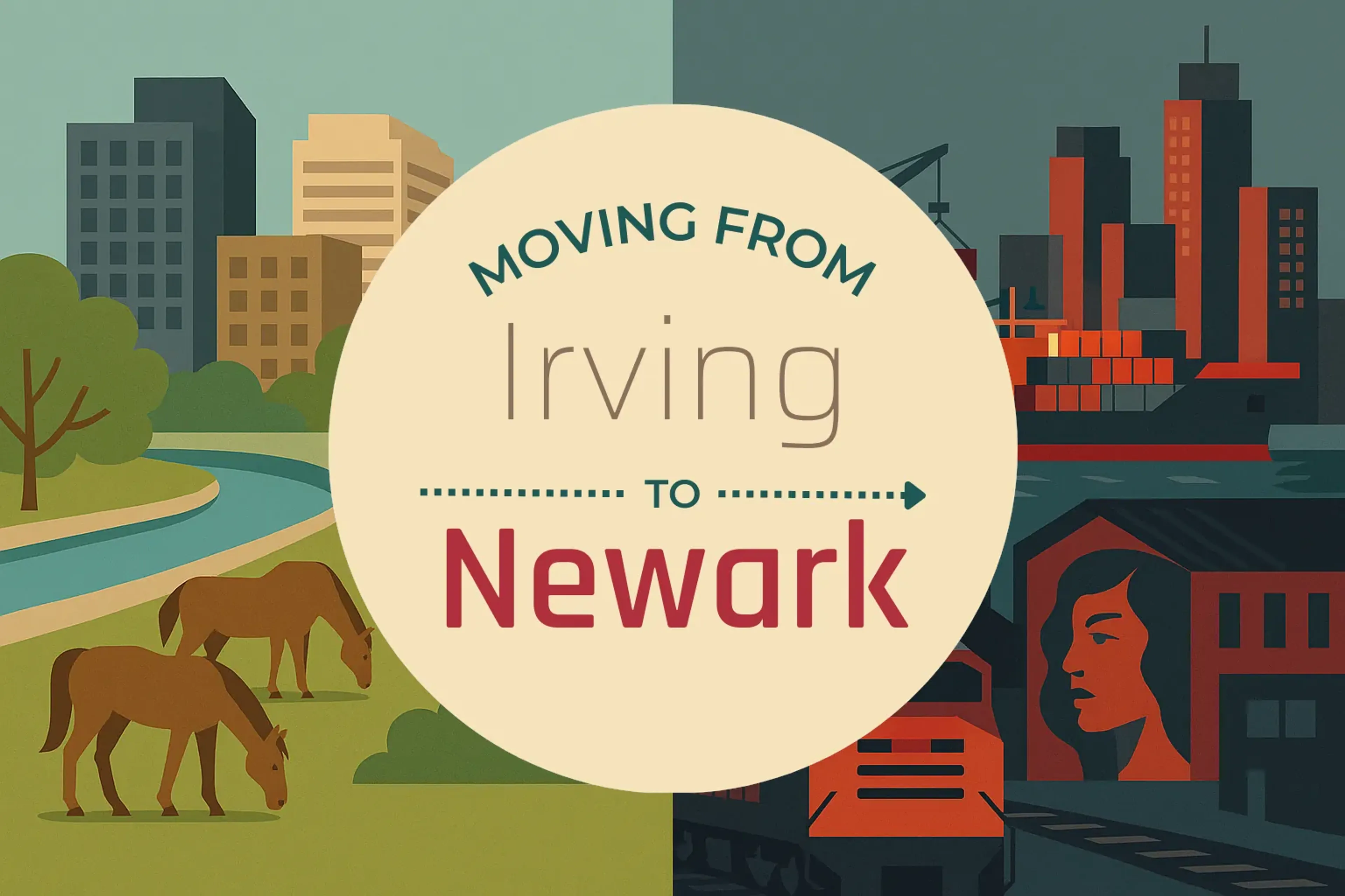 Side-by-side comparison of Irving to Newark moving companies