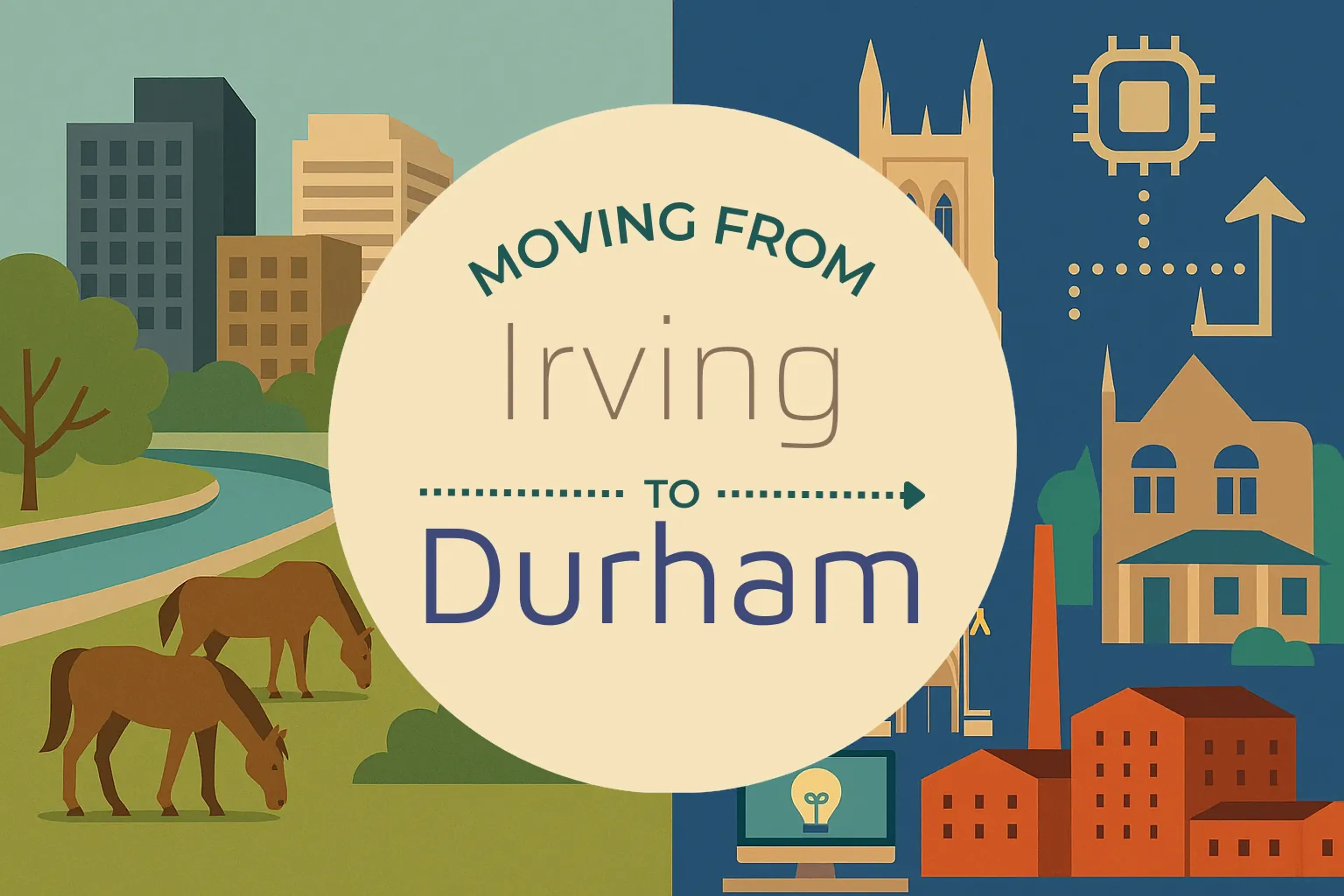 Side-by-side comparison of Irving to Durham moving companies