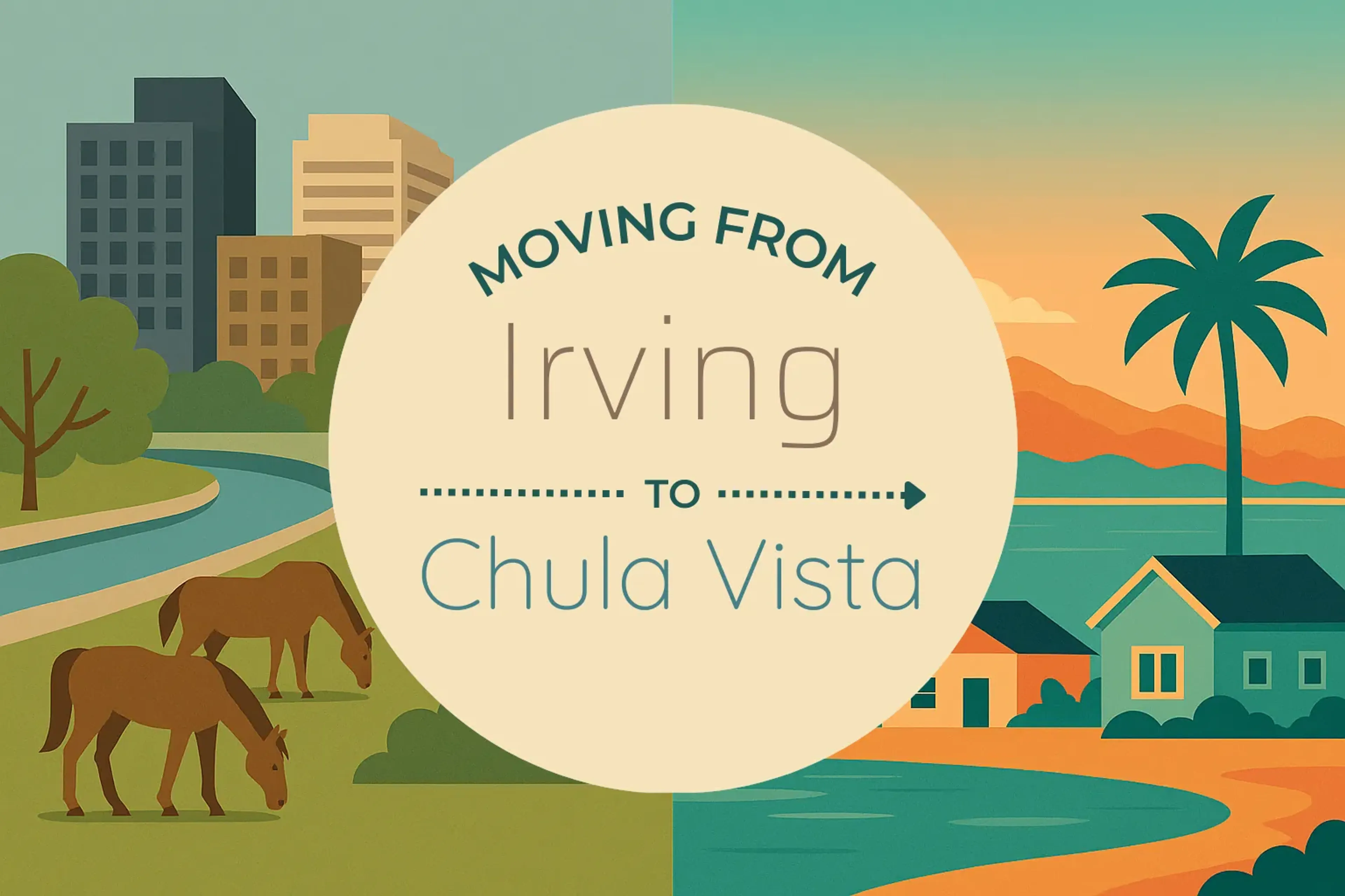 Side-by-side comparison of Irving to Chula Vista moving companies