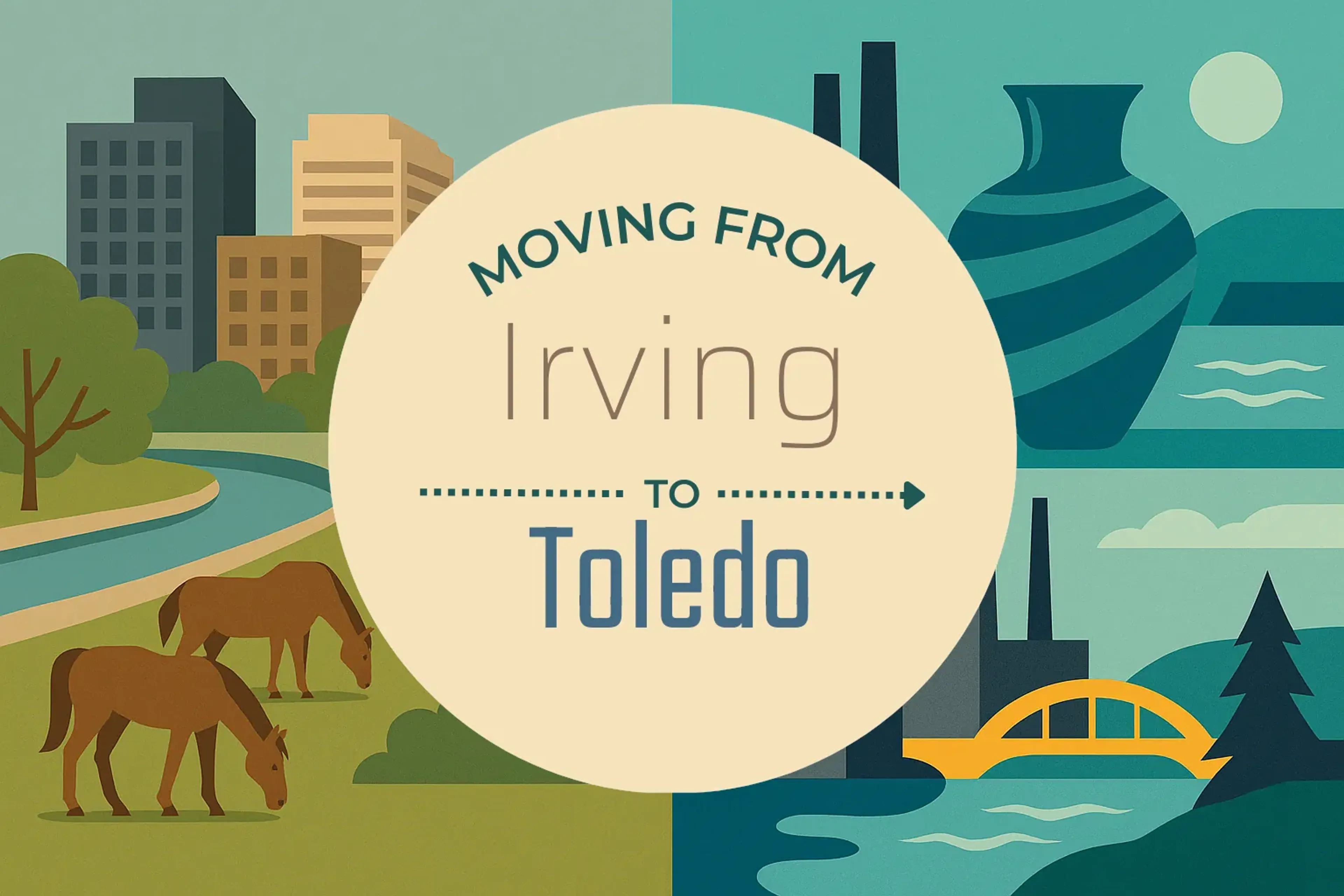 Side-by-side comparison of Irving to Toledo moving companies