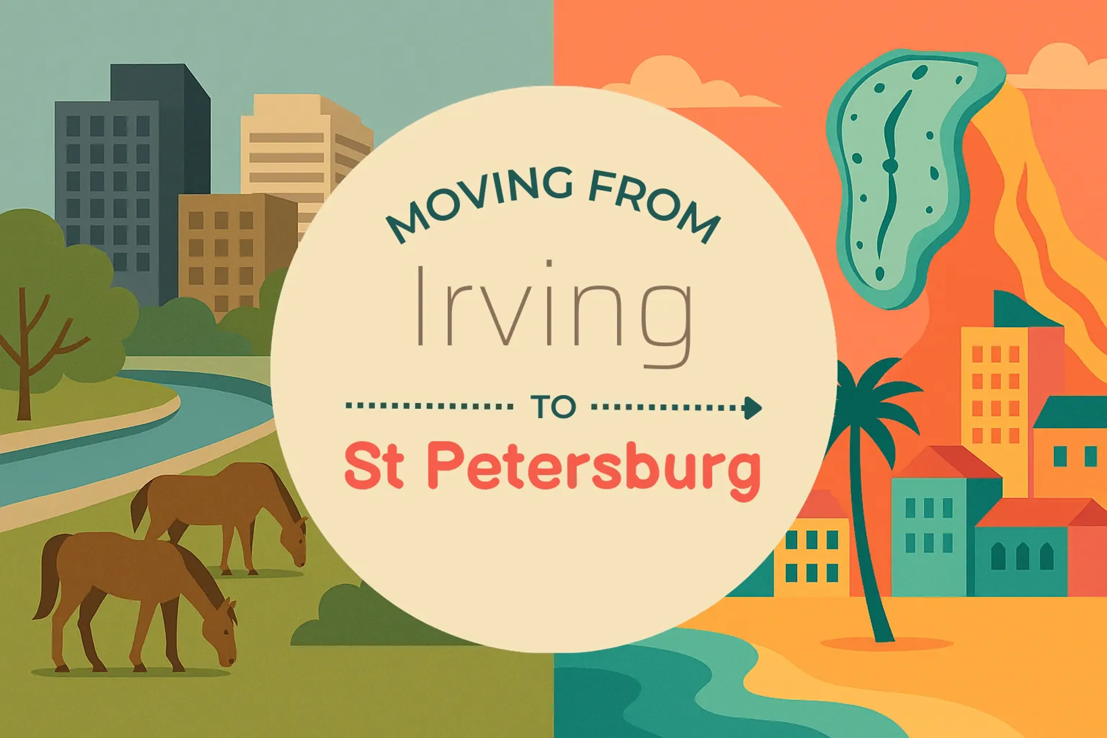 Side-by-side comparison of Irving to St. Petersburg moving companies