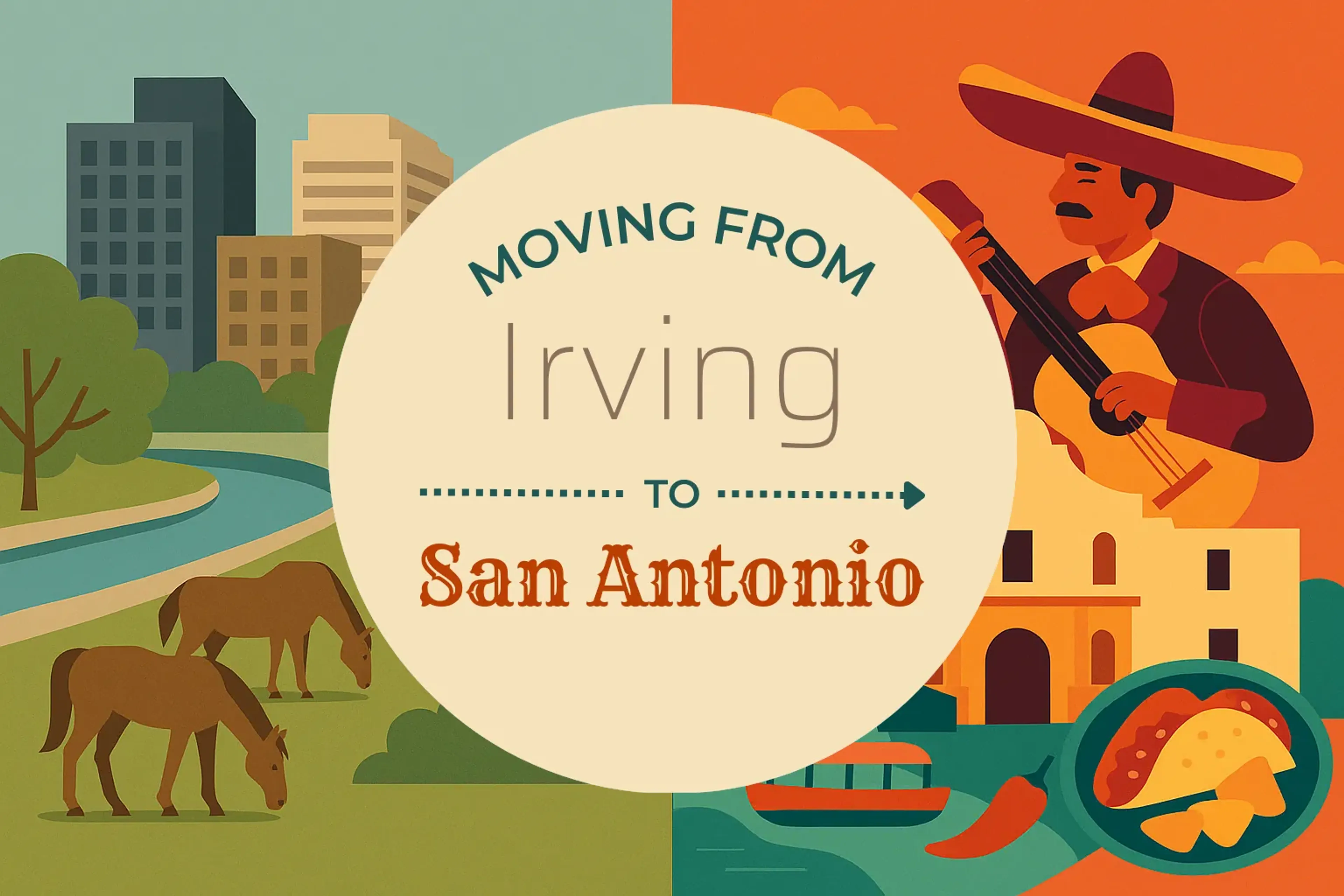 Side-by-side comparison of Irving to San Antonio moving companies