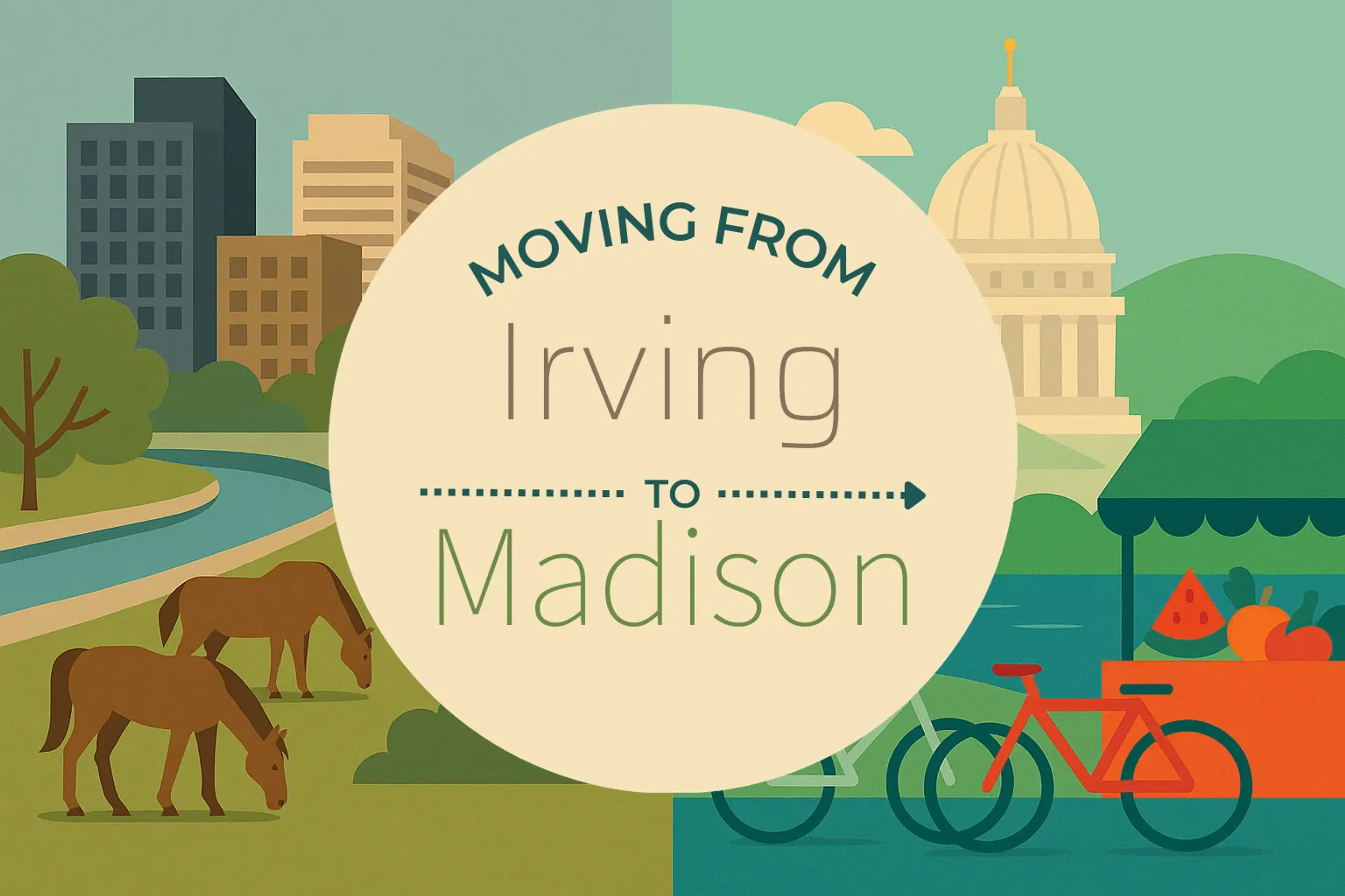 Side-by-side comparison of Irving to Madison moving companies