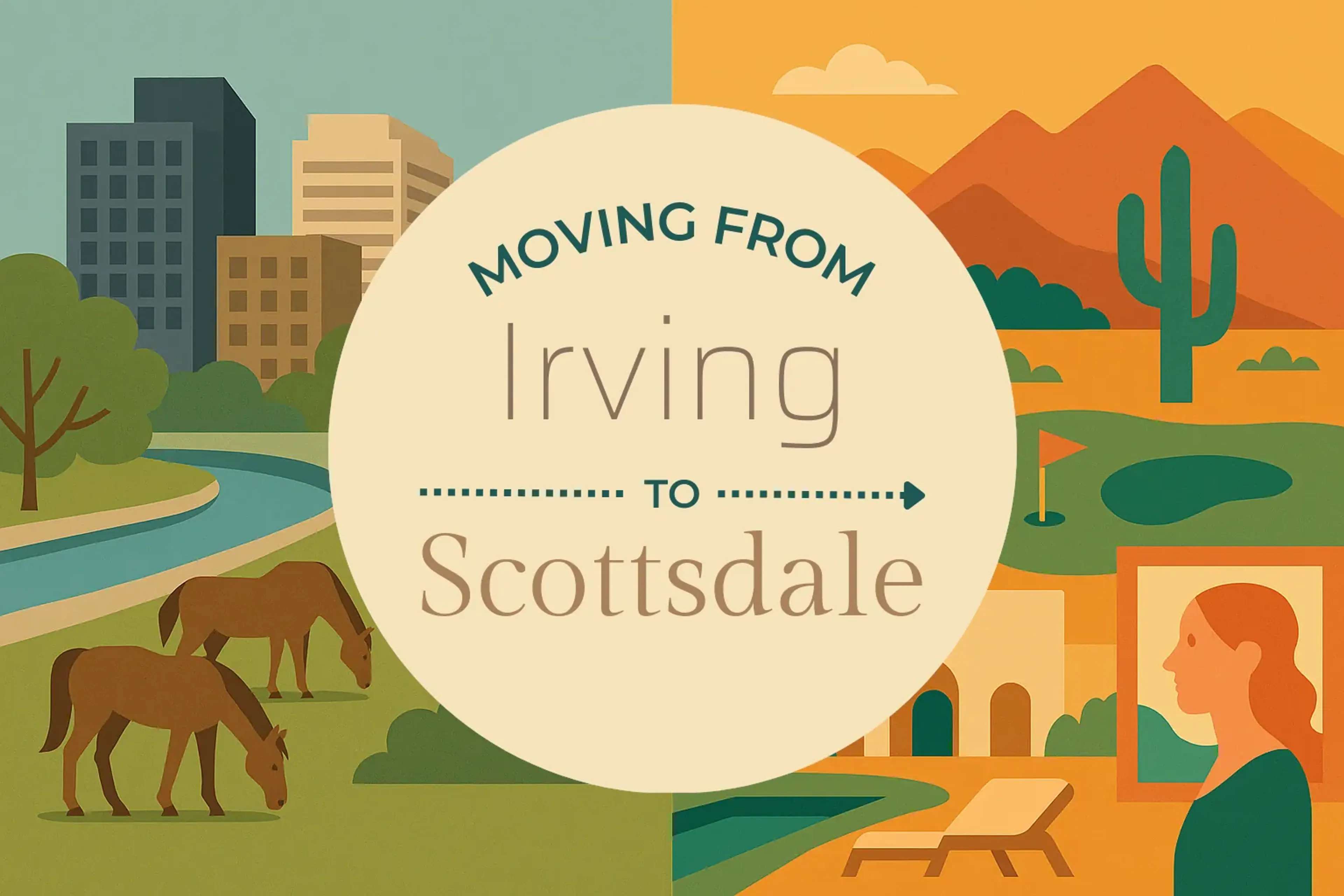 Side-by-side comparison of Irving to Scottsdale moving companies