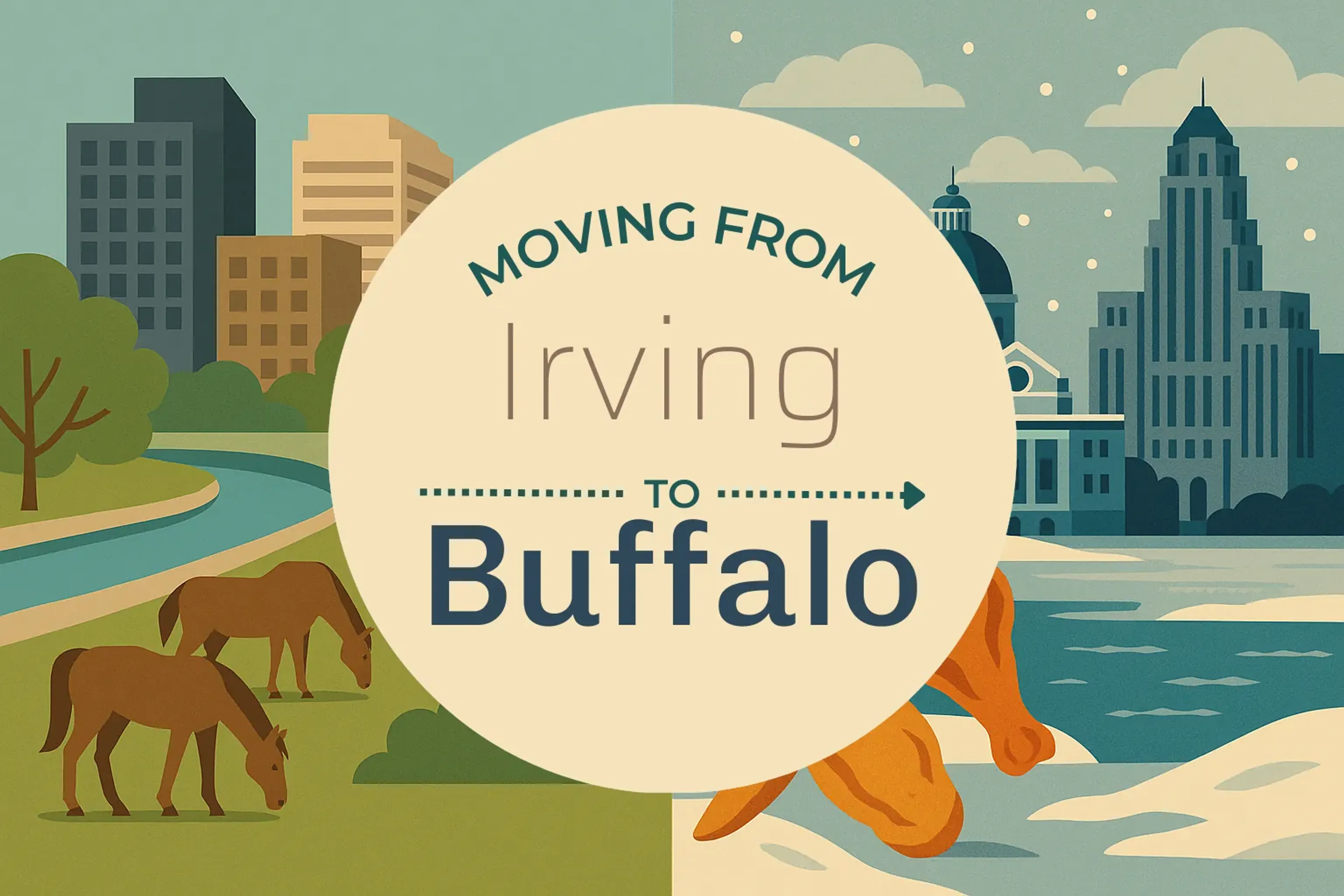 Side-by-side comparison of Irving to Buffalo moving companies