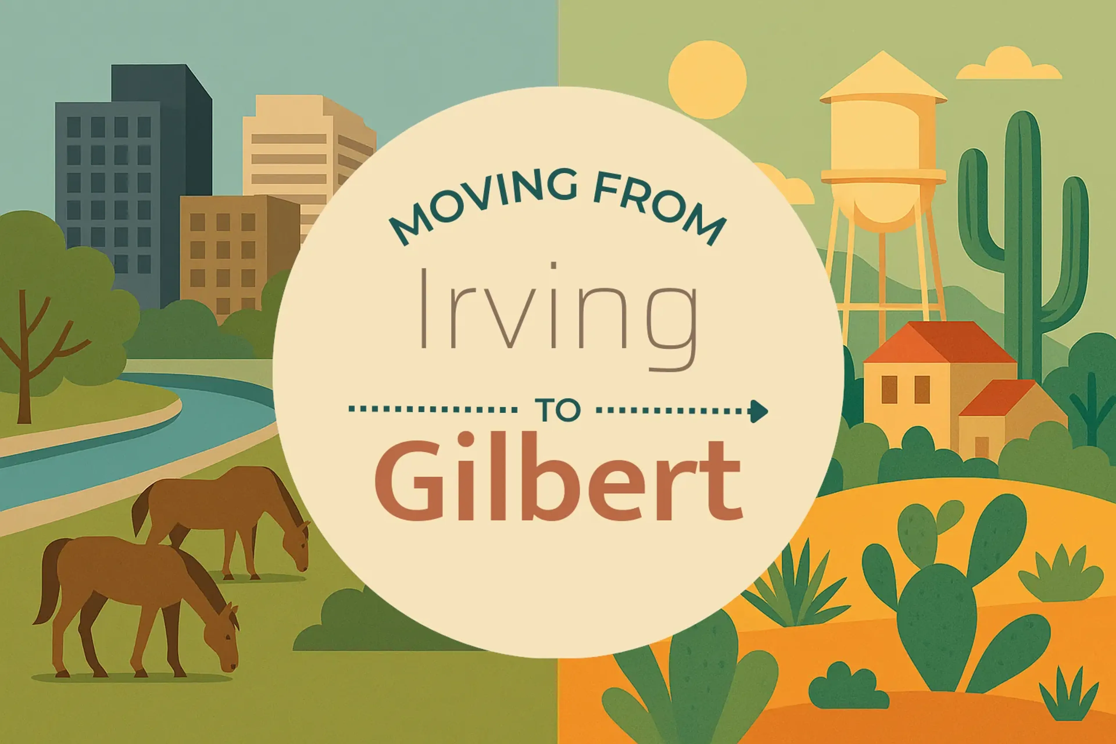 Side-by-side comparison of Irving to Gilbert moving companies