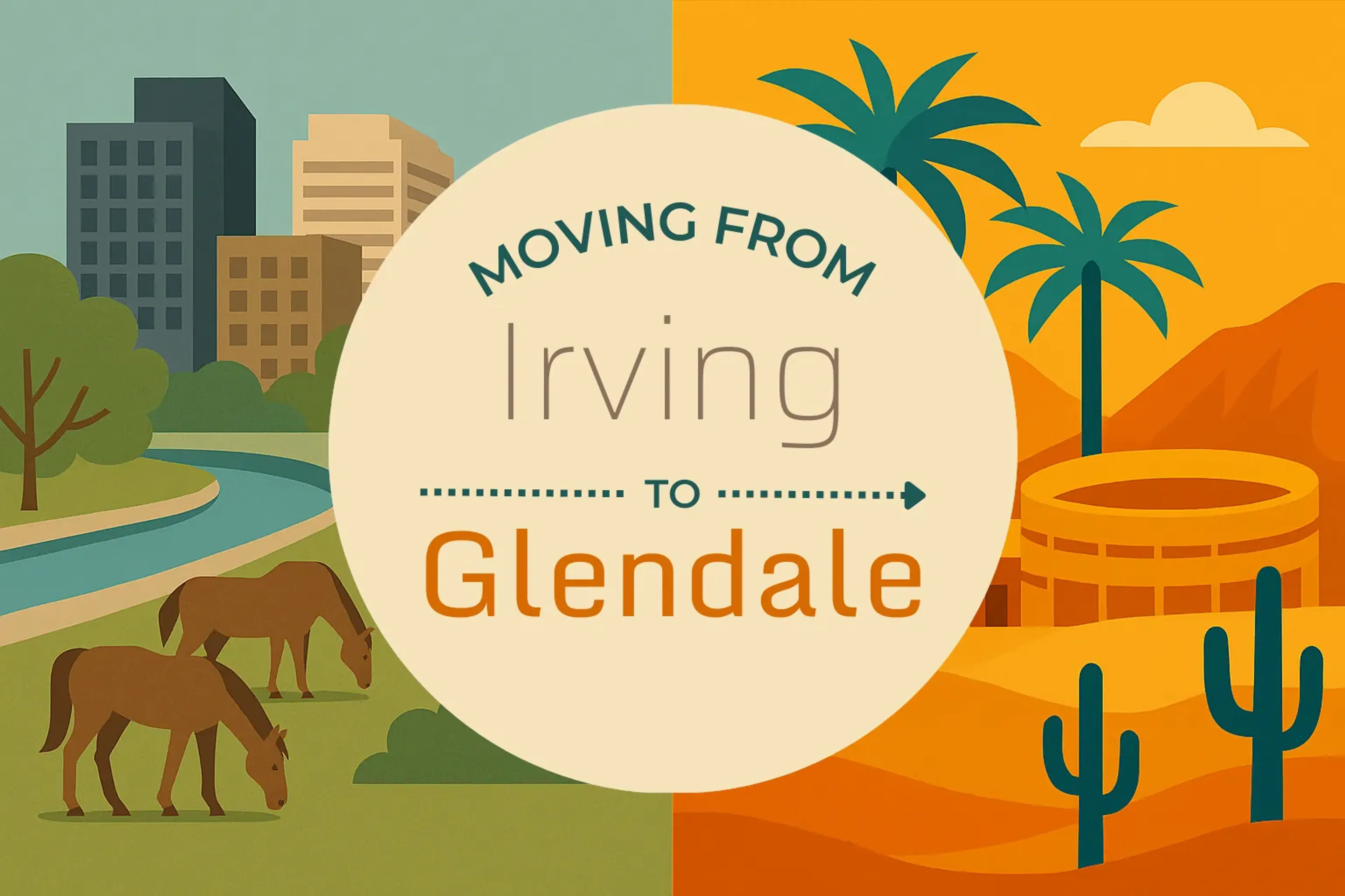 Side-by-side comparison of Irving to Glendale moving companies