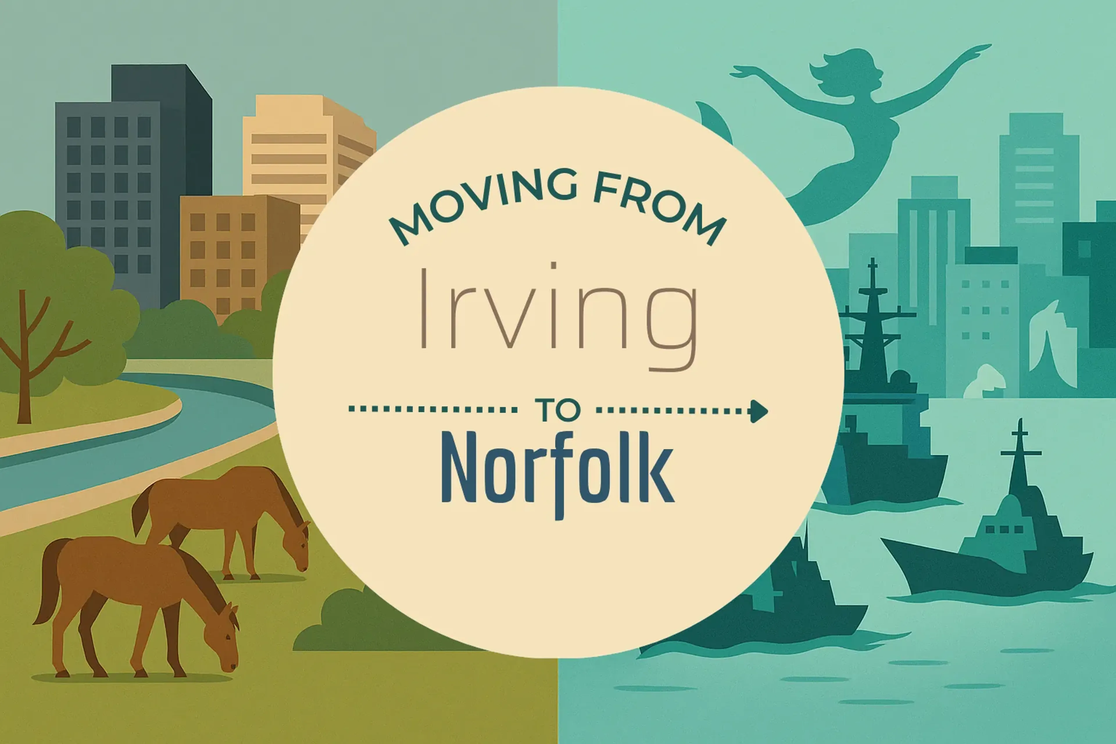 Side-by-side comparison of Irving to Norfolk moving companies
