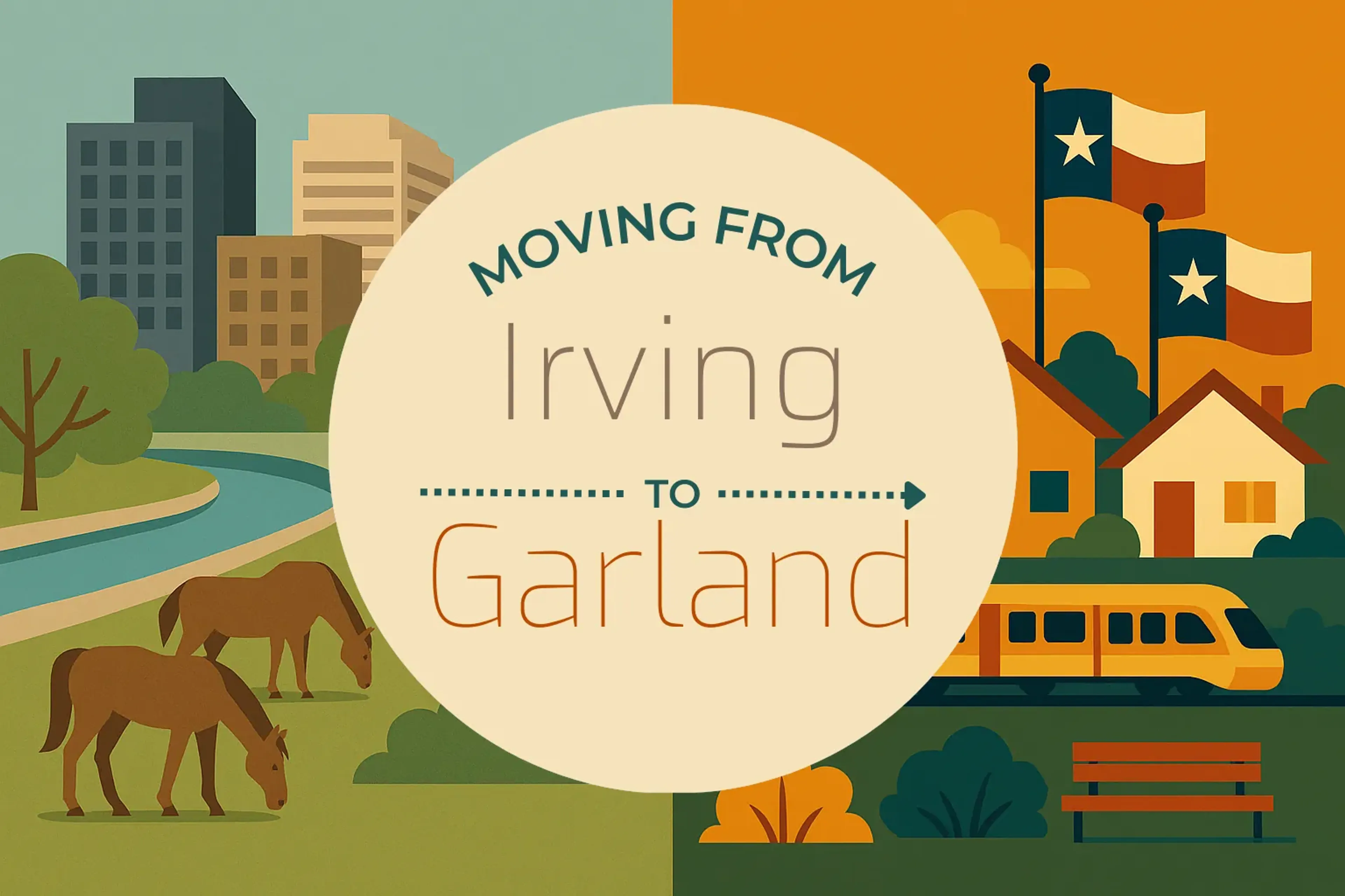 Side-by-side comparison of Irving to Garland moving companies