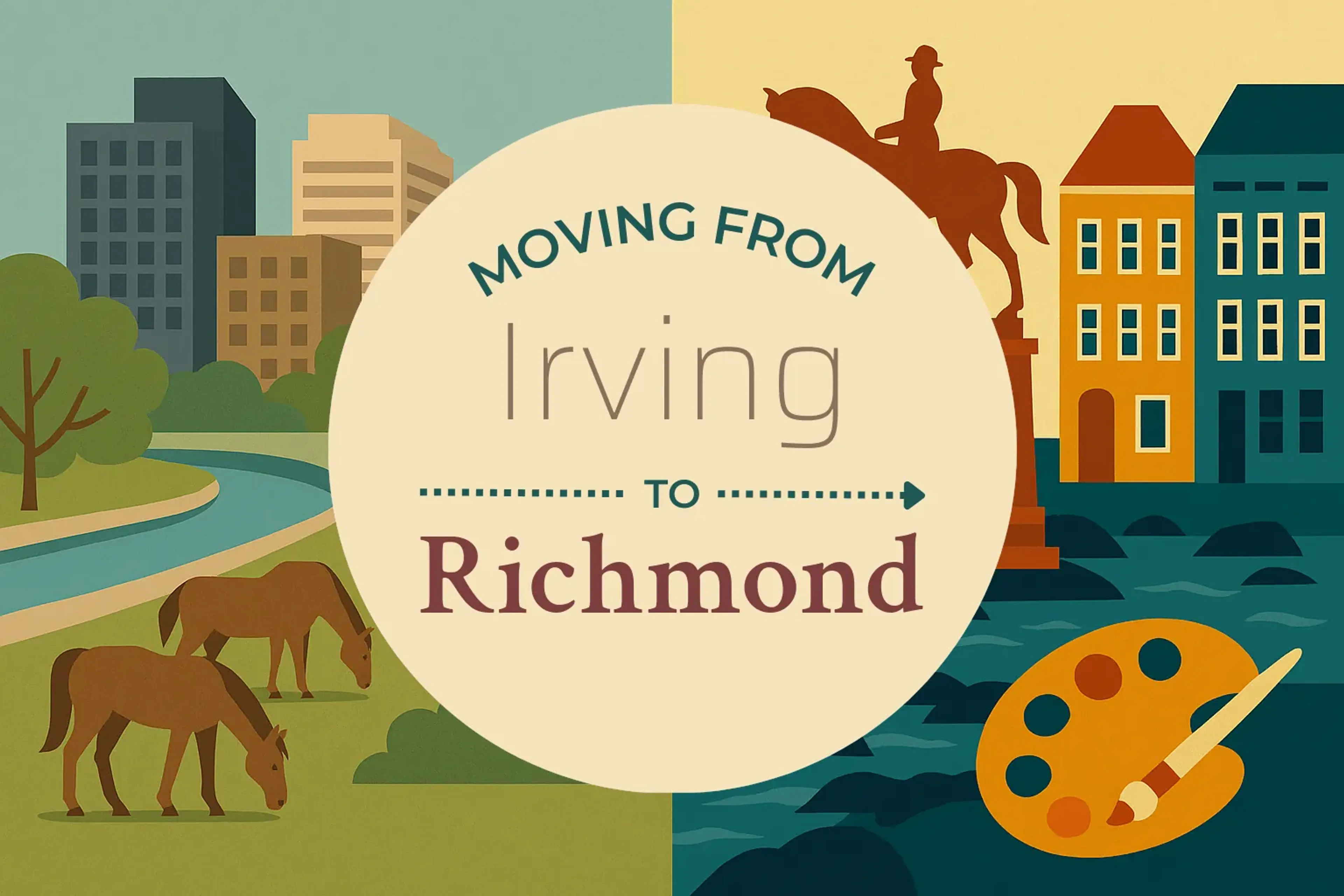 Side-by-side comparison of Irving to Richmond moving companies