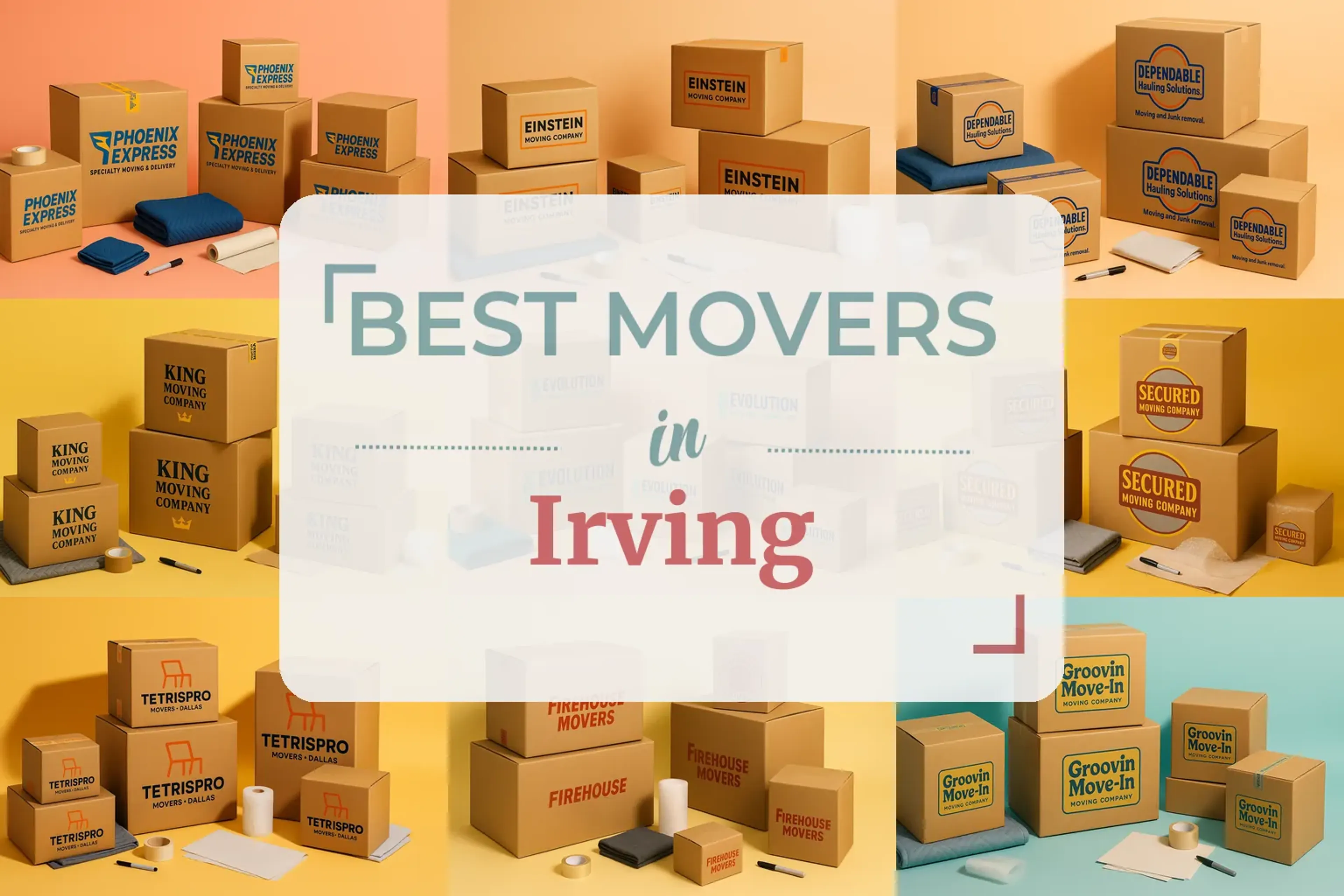 Side-by-side comparison of Irving moving companies