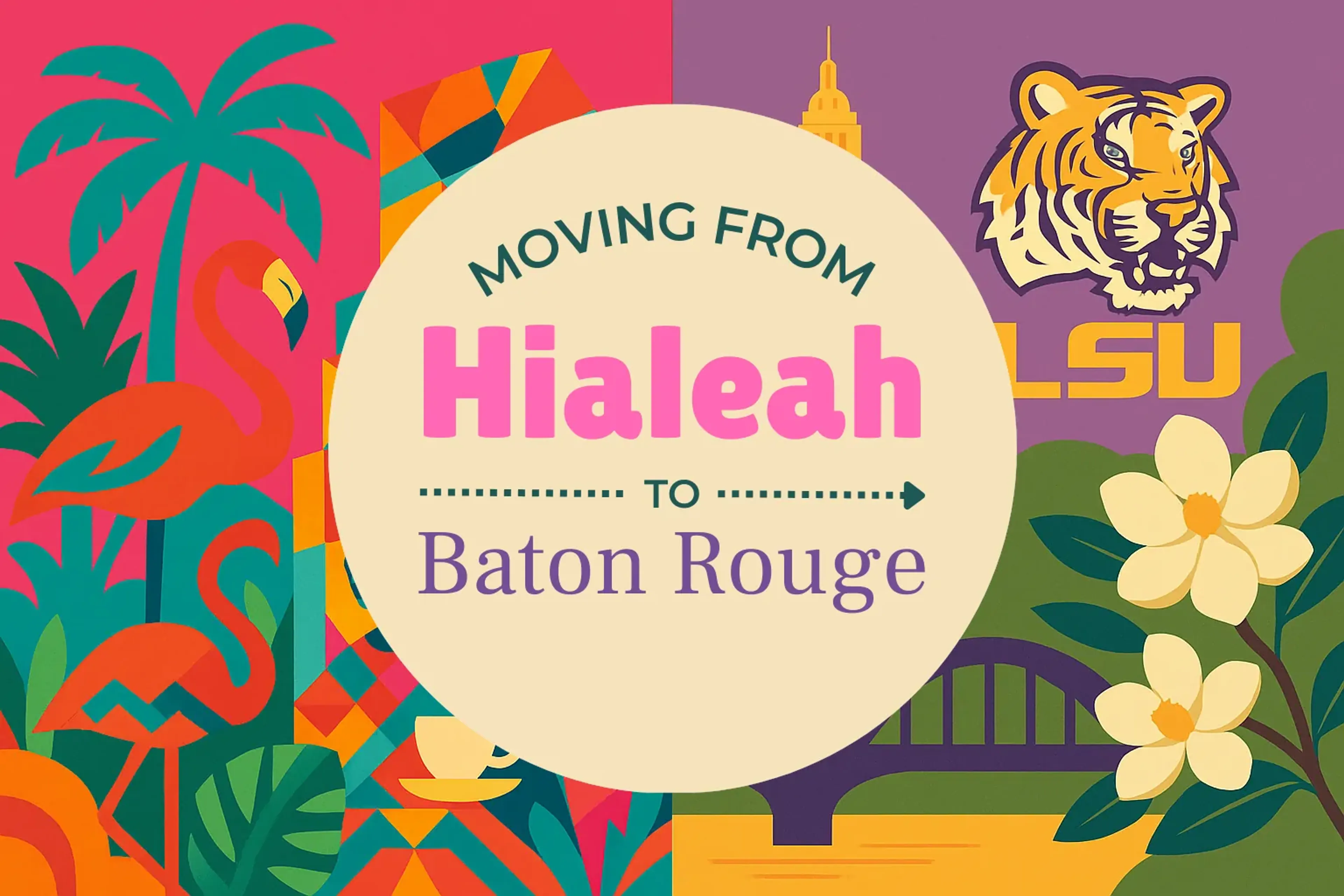 Side-by-side comparison of Hialeah to Baton Rouge moving companies