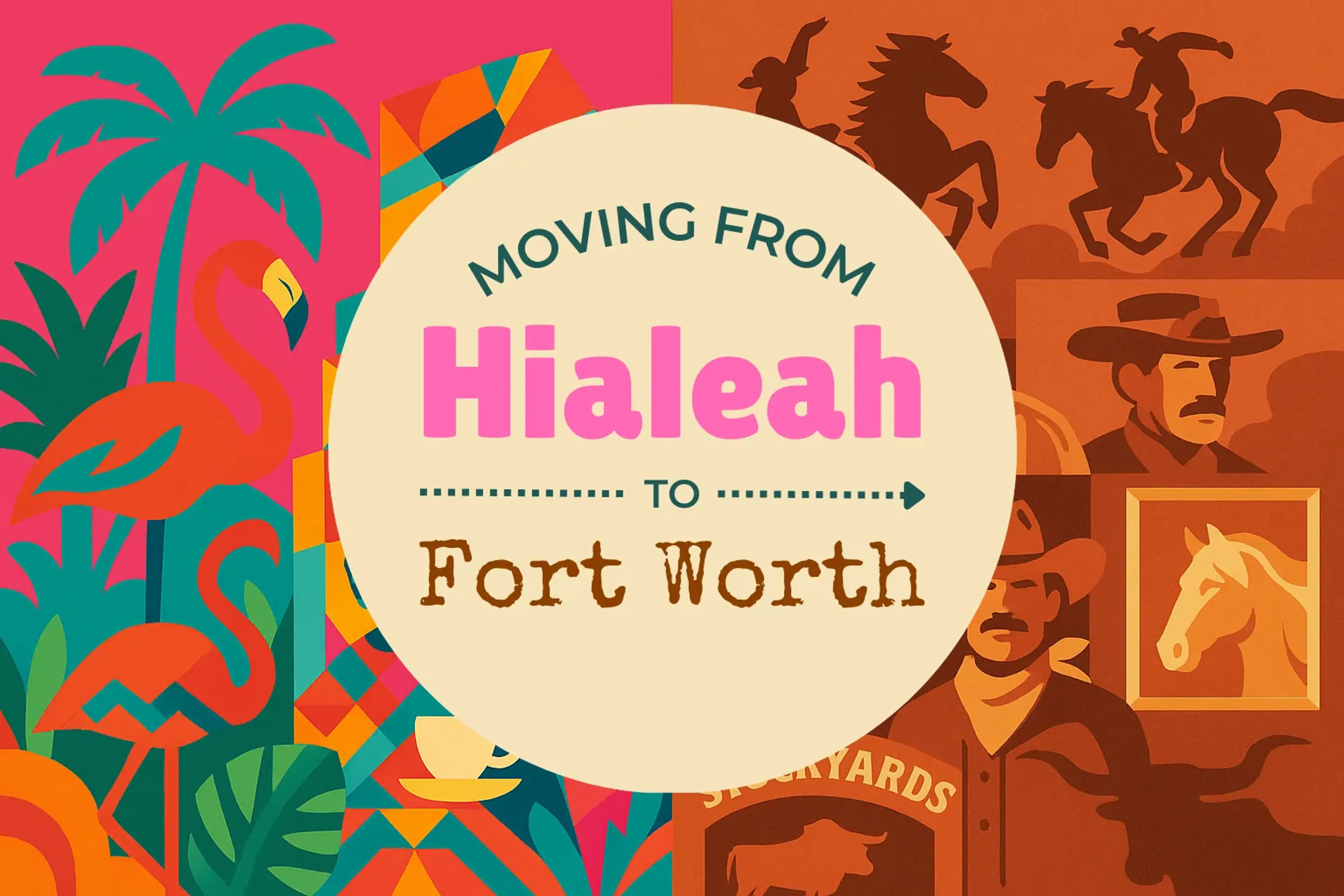 Side-by-side comparison of Hialeah to Fort Worth moving companies