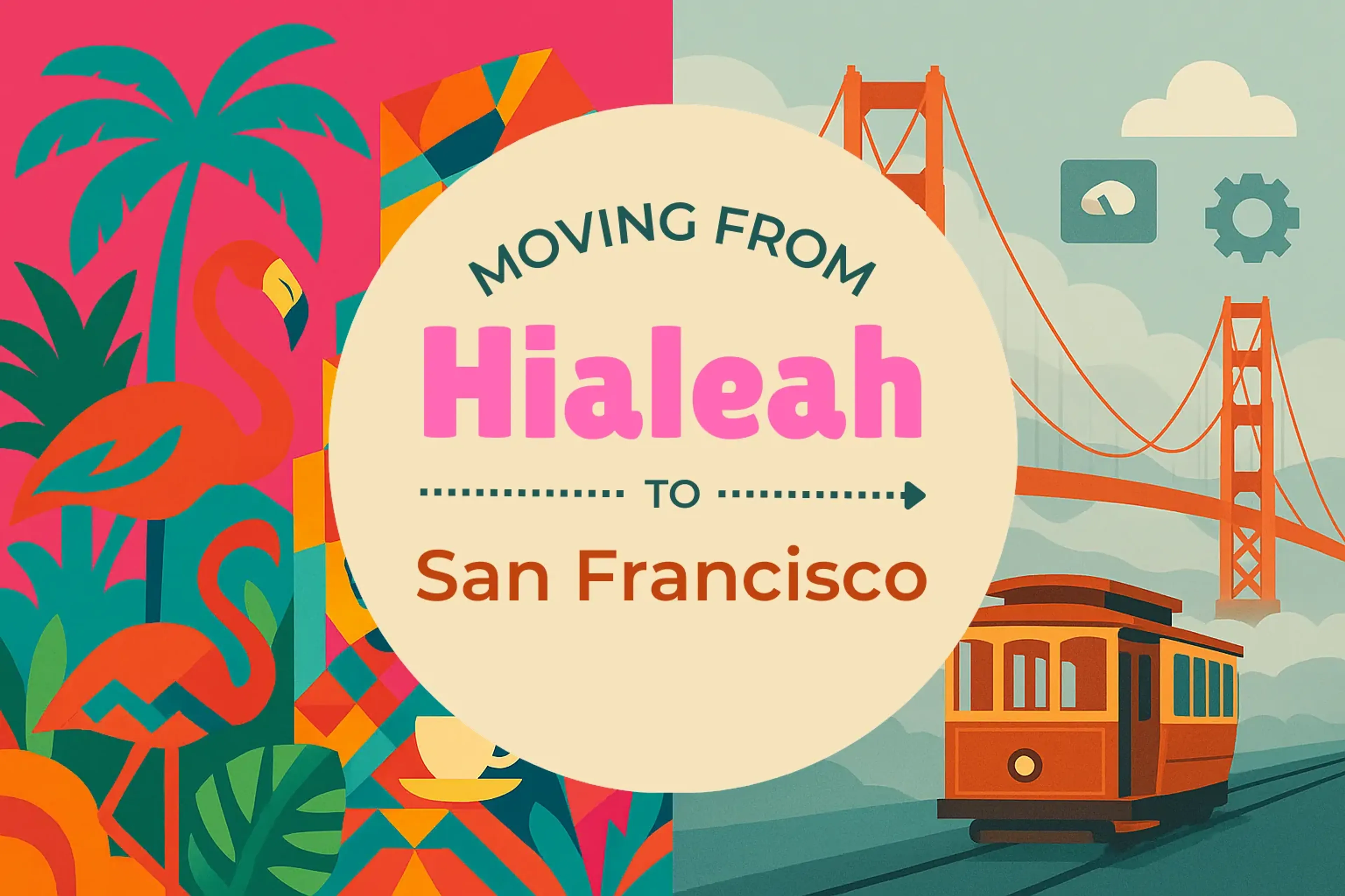 Side-by-side comparison of Hialeah to San Francisco moving companies