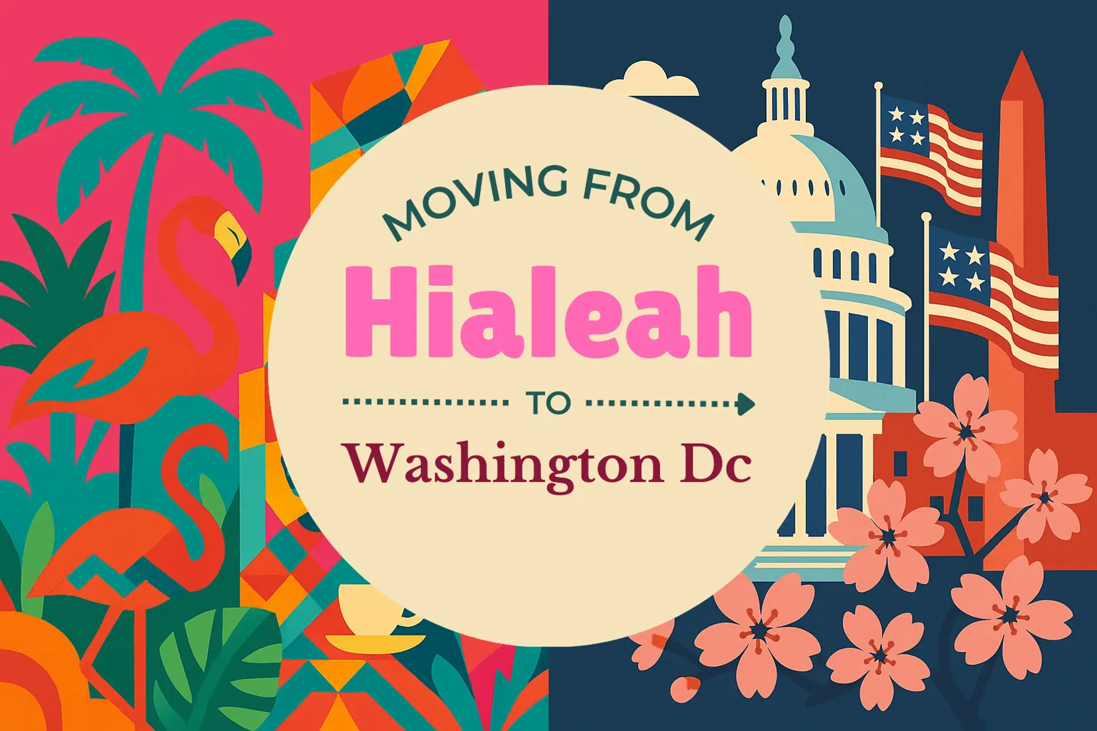 Side-by-side comparison of Hialeah to Washington DC moving companies