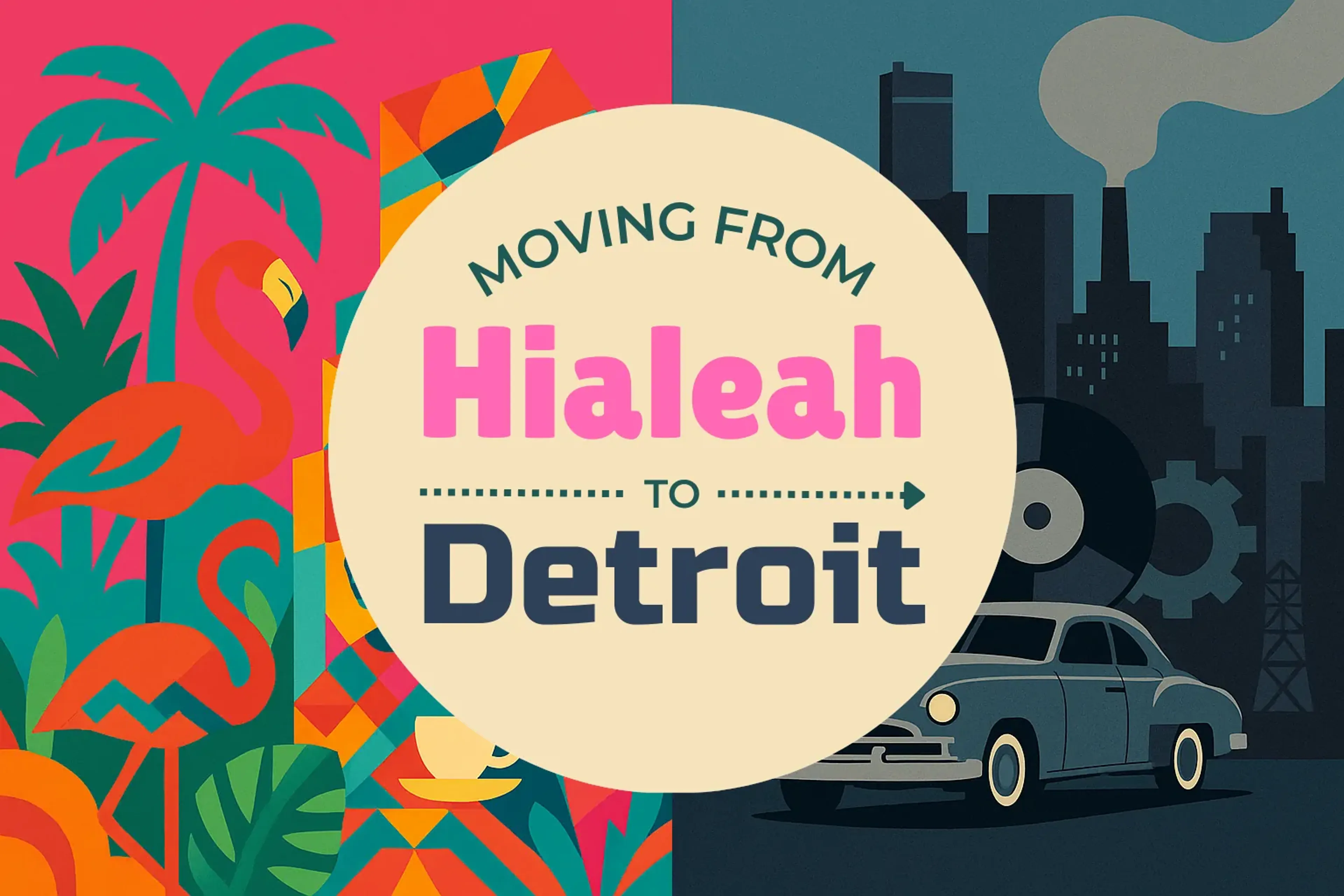 Side-by-side comparison of Hialeah to Detroit moving companies