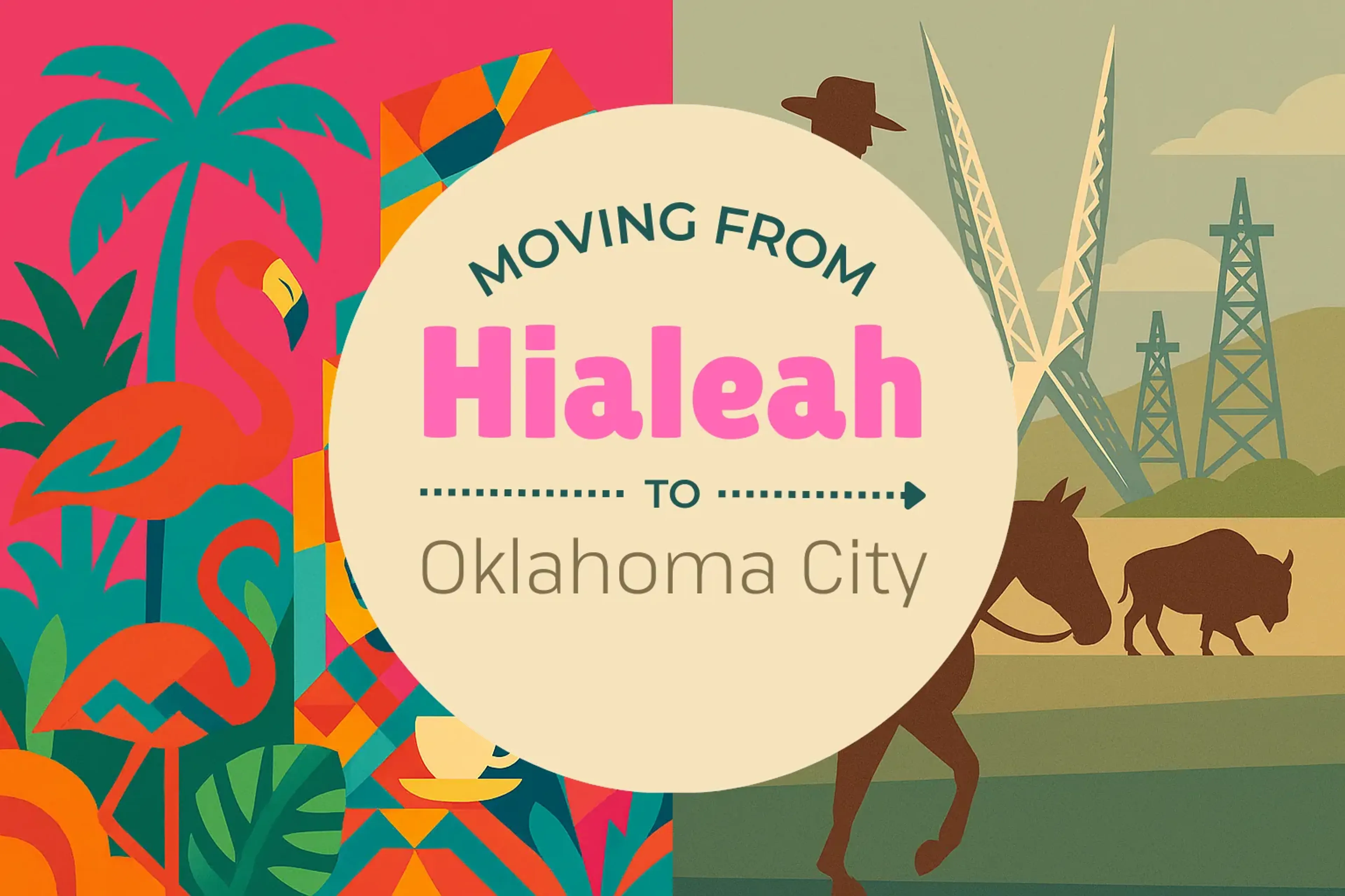 Side-by-side comparison of Hialeah to Oklahoma City moving companies