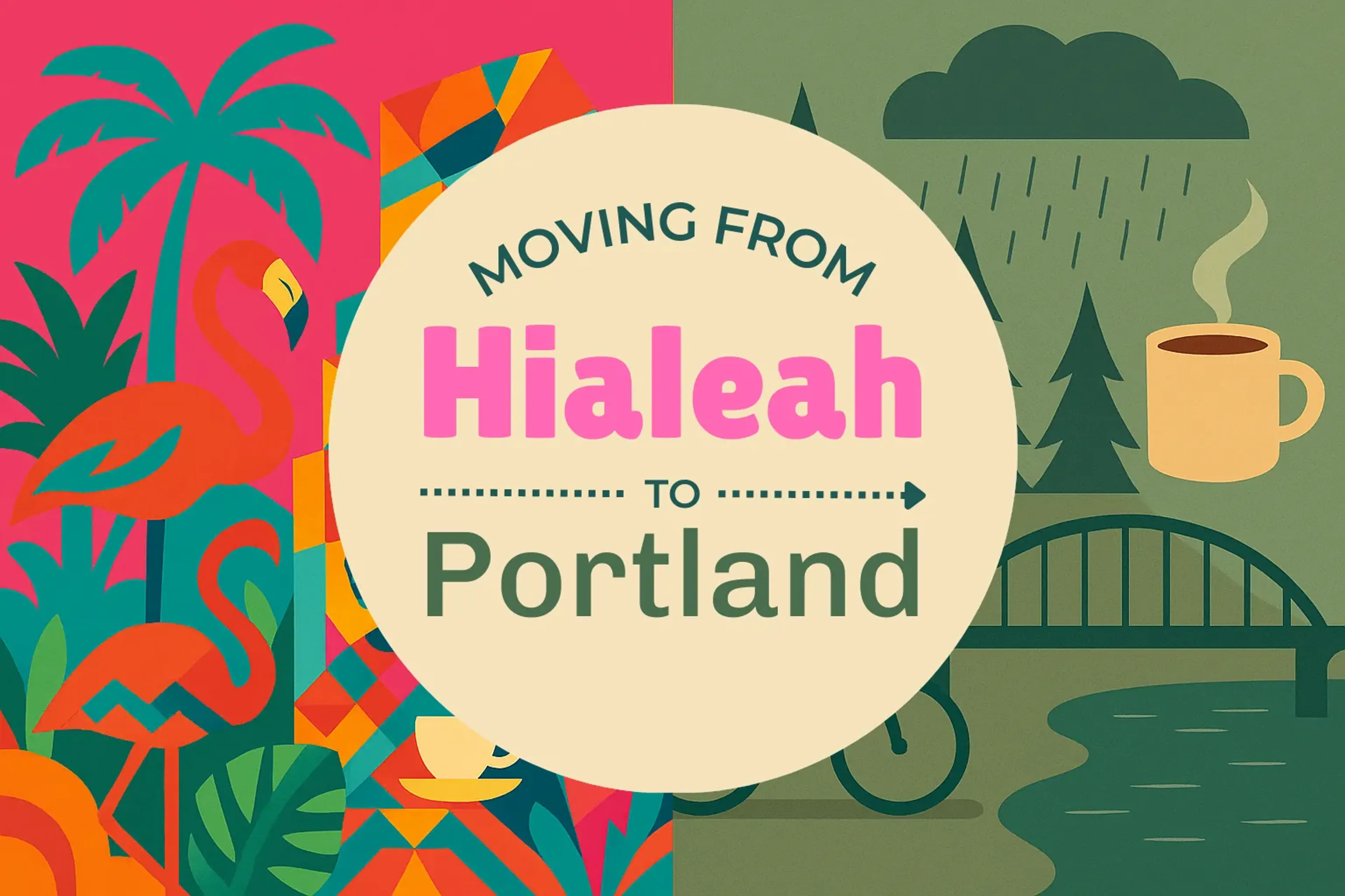 Side-by-side comparison of Hialeah to Portland moving companies