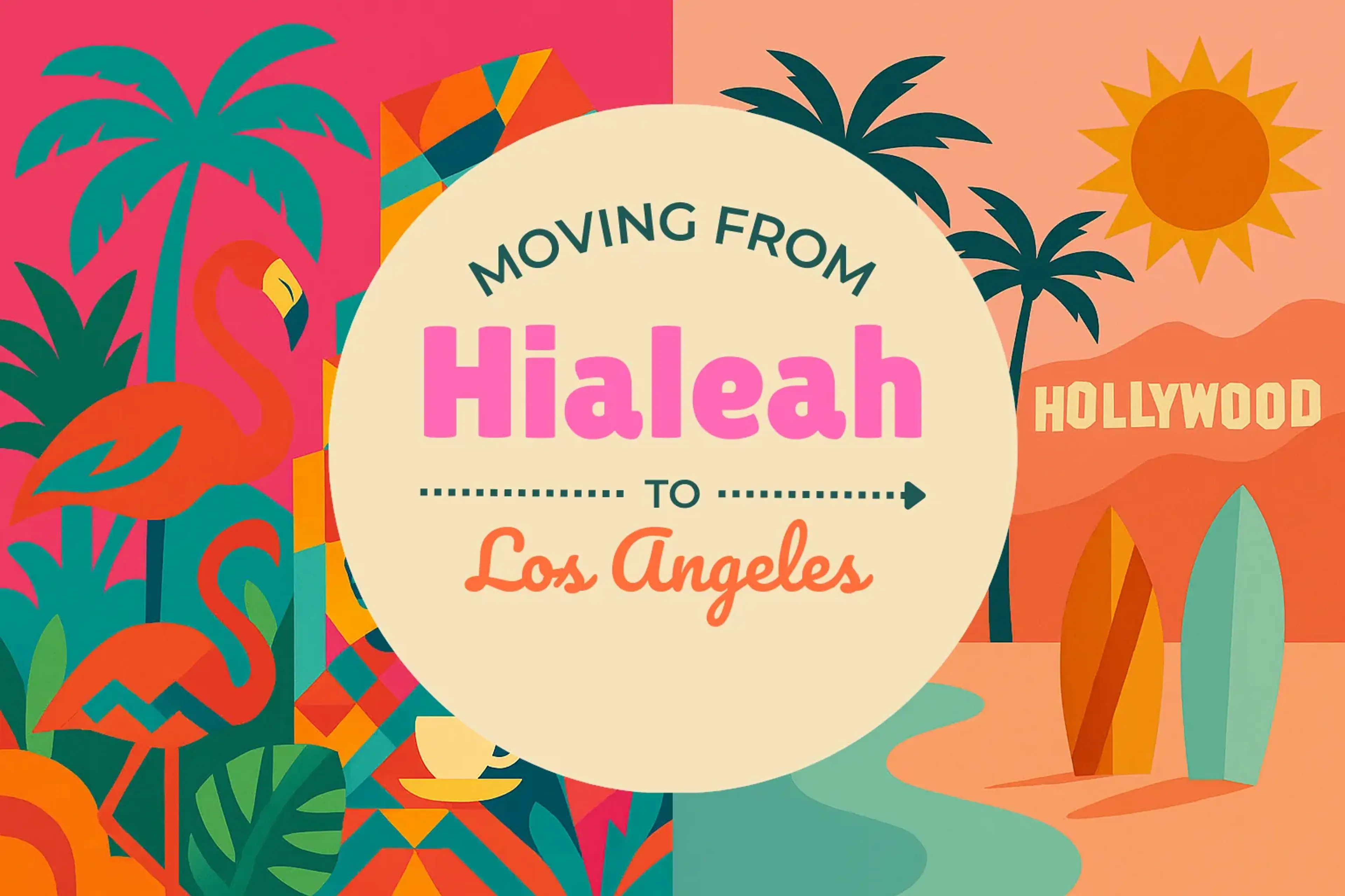 Side-by-side comparison of Hialeah to Los Angeles moving companies