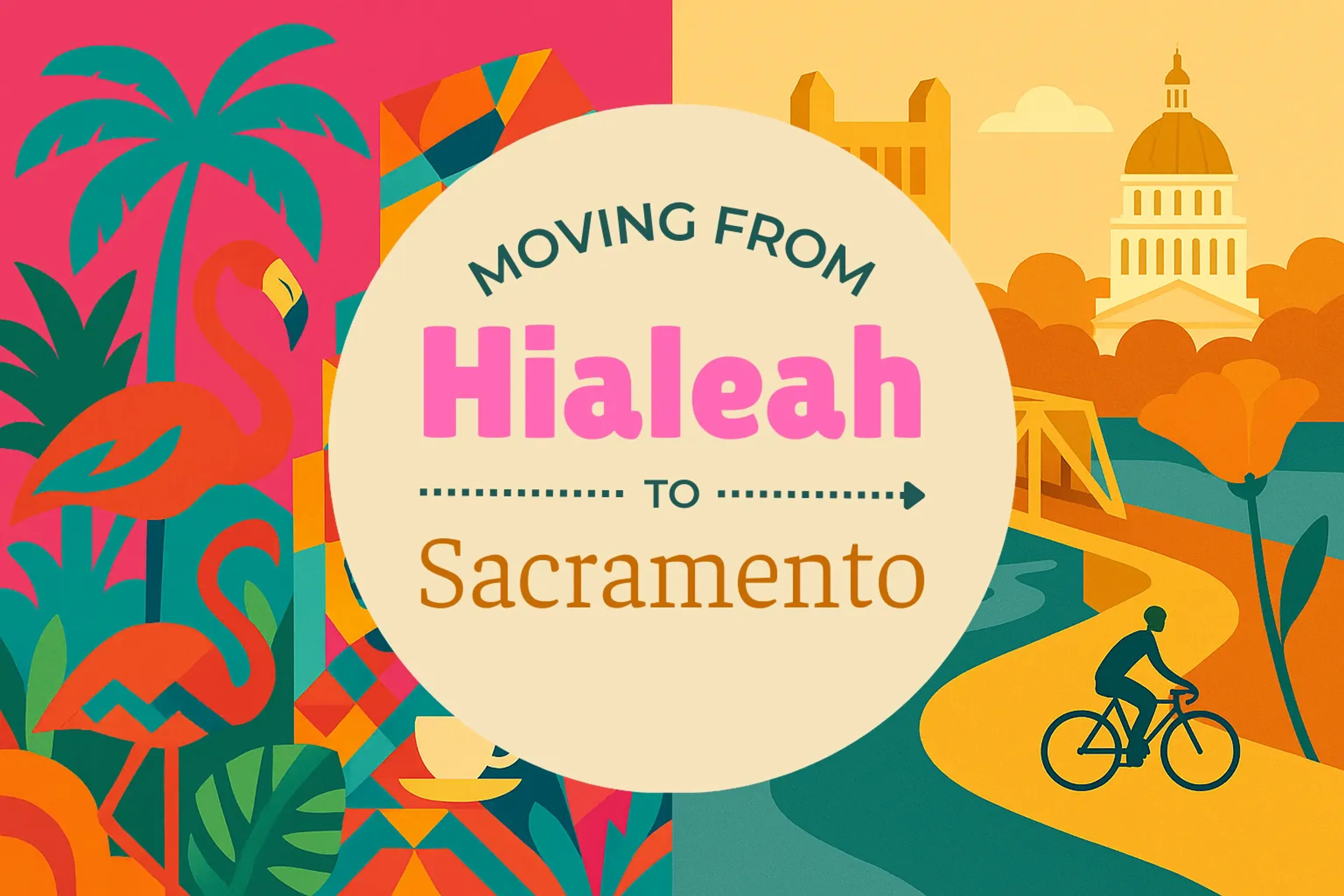 Side-by-side comparison of Hialeah to Sacramento moving companies