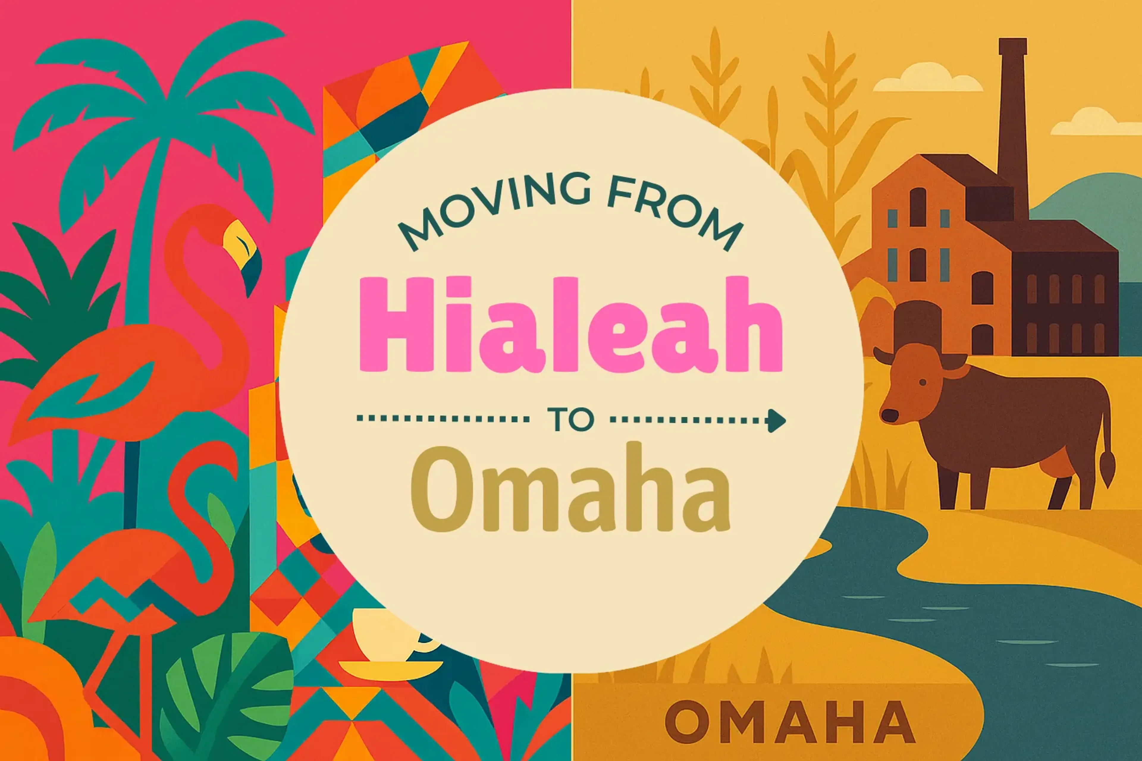 Side-by-side comparison of Hialeah to Omaha moving companies