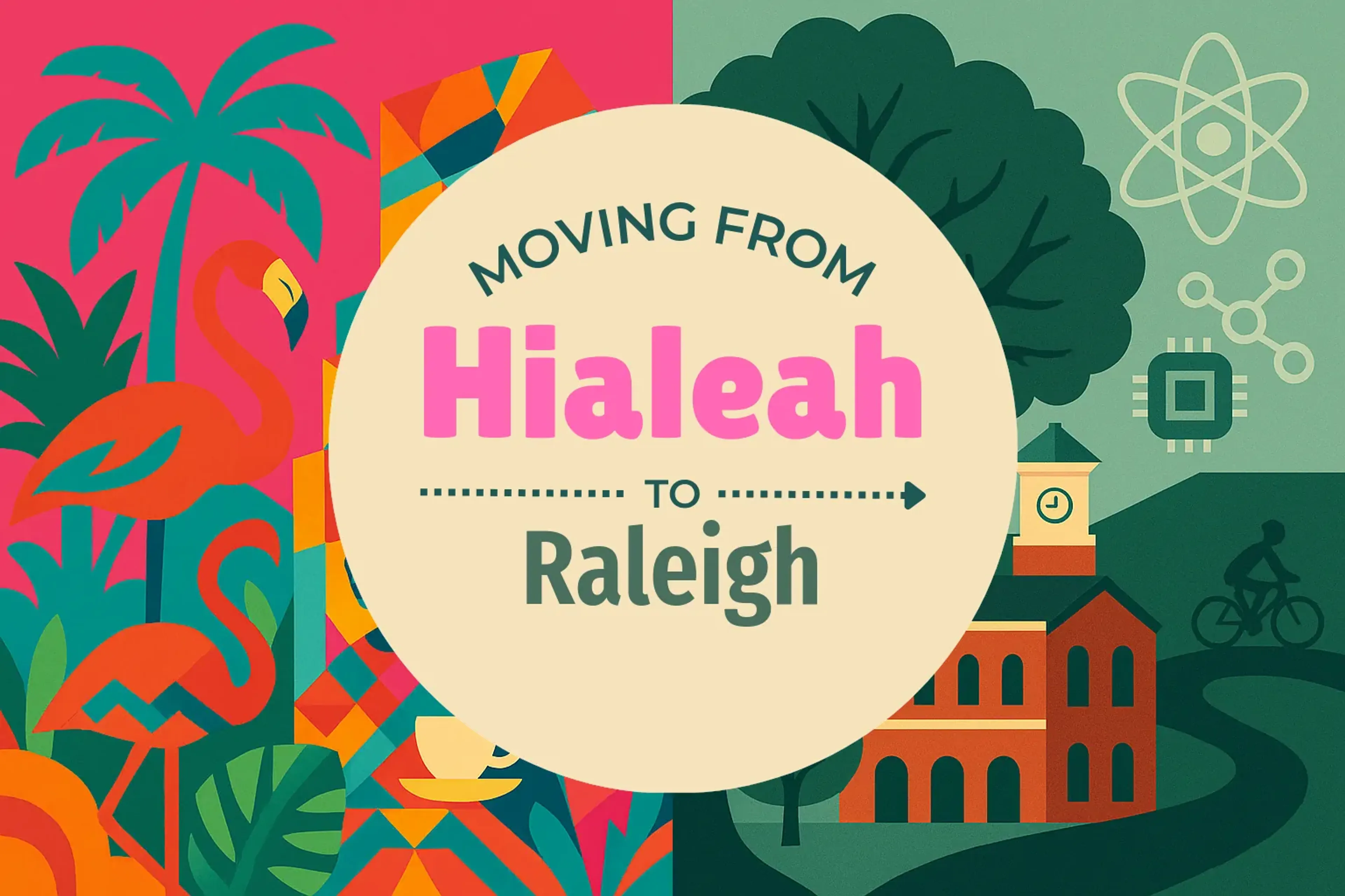 Side-by-side comparison of Hialeah to Raleigh moving companies