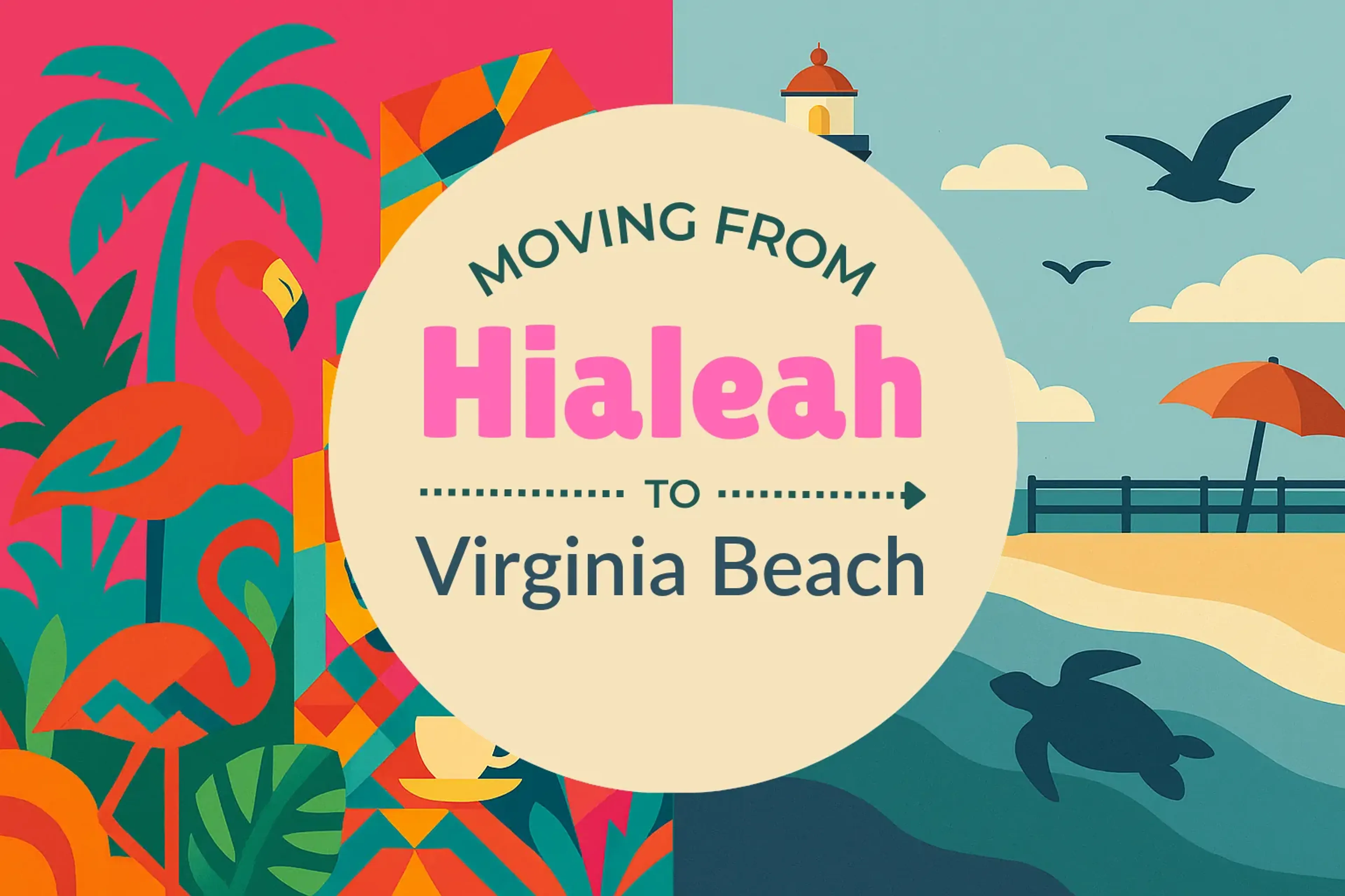 Side-by-side comparison of Hialeah to Virginia Beach moving companies
