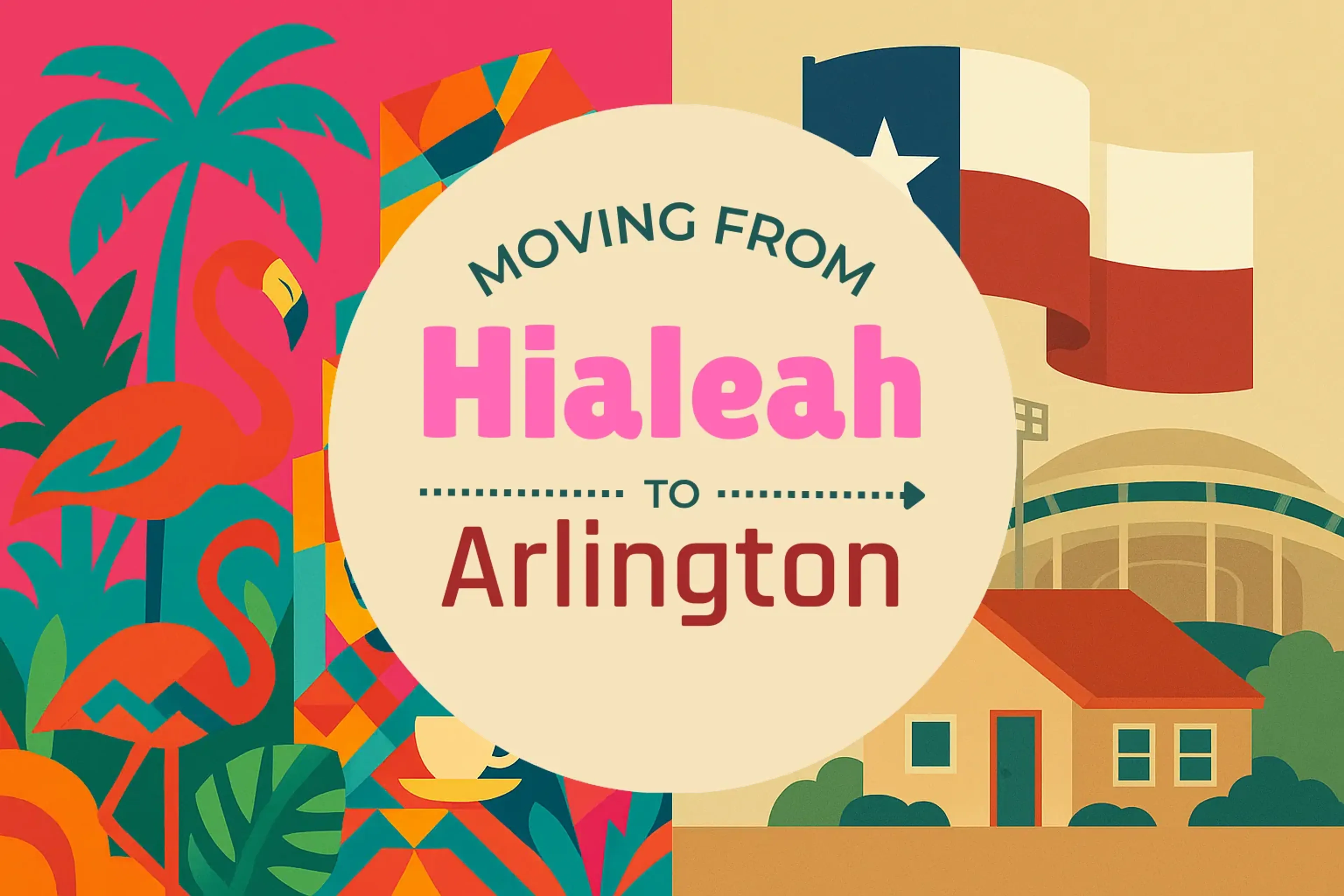 Side-by-side comparison of Hialeah to Arlington moving companies
