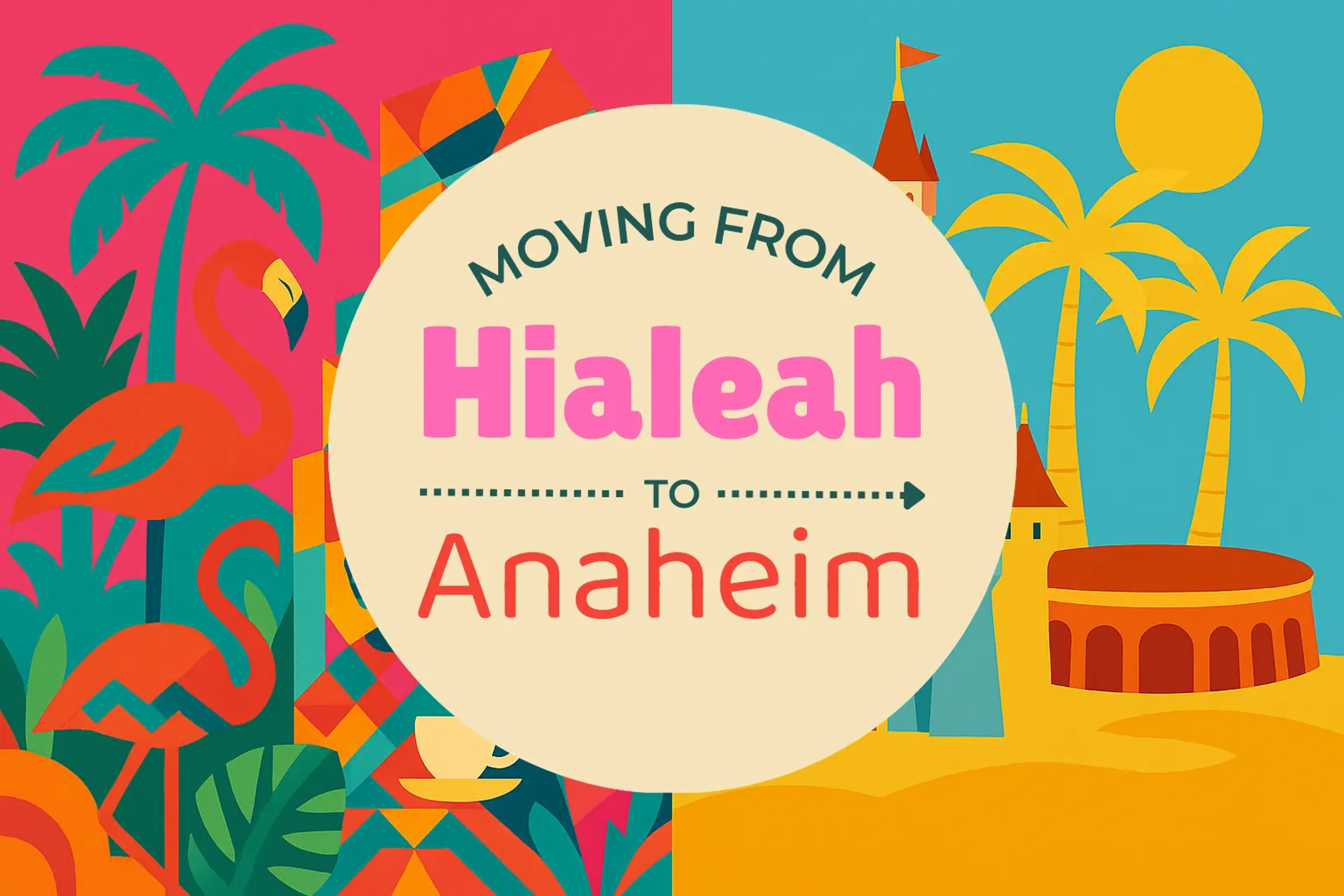 Side-by-side comparison of Hialeah to Anaheim moving companies
