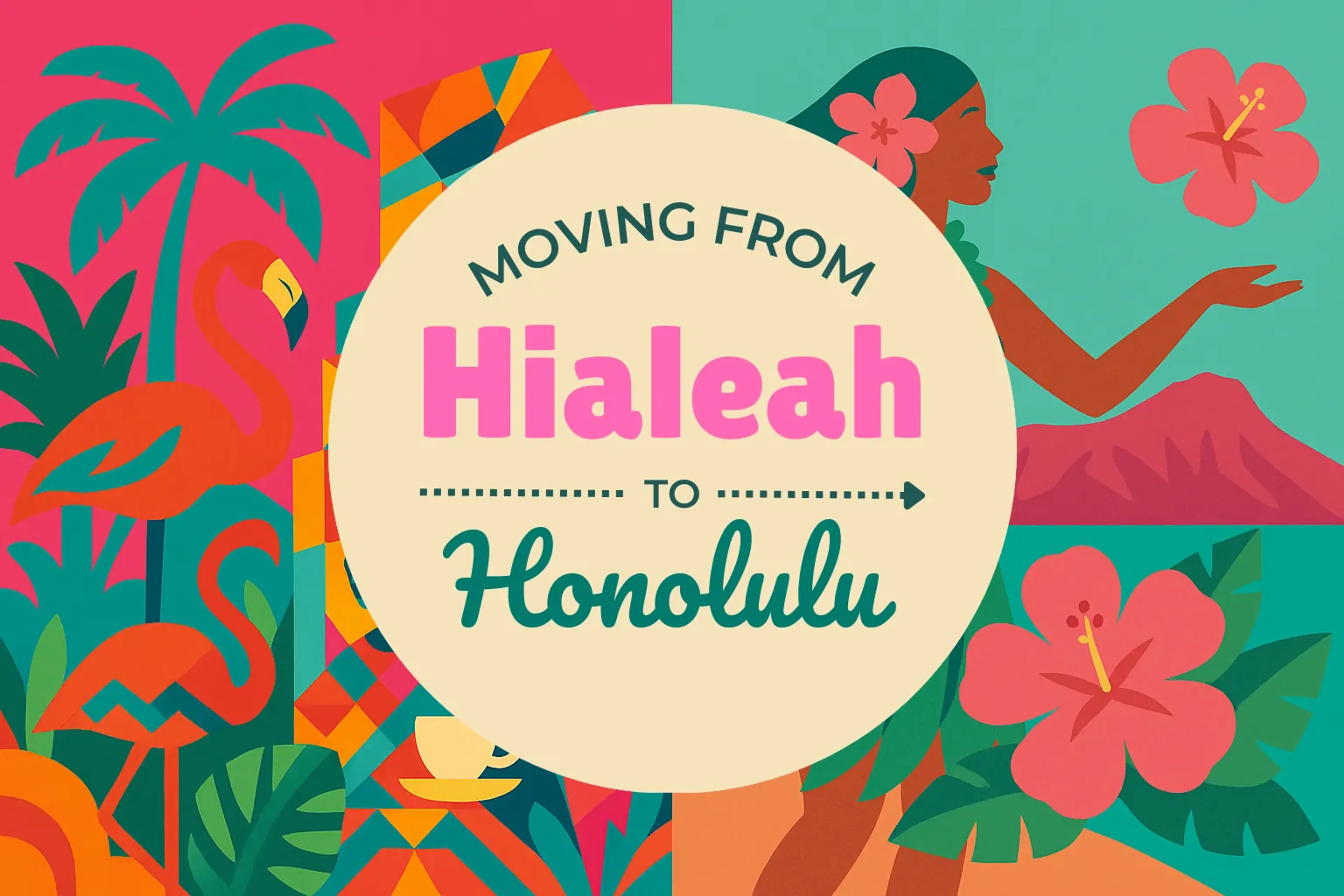 Side-by-side comparison of Hialeah to Honolulu moving companies