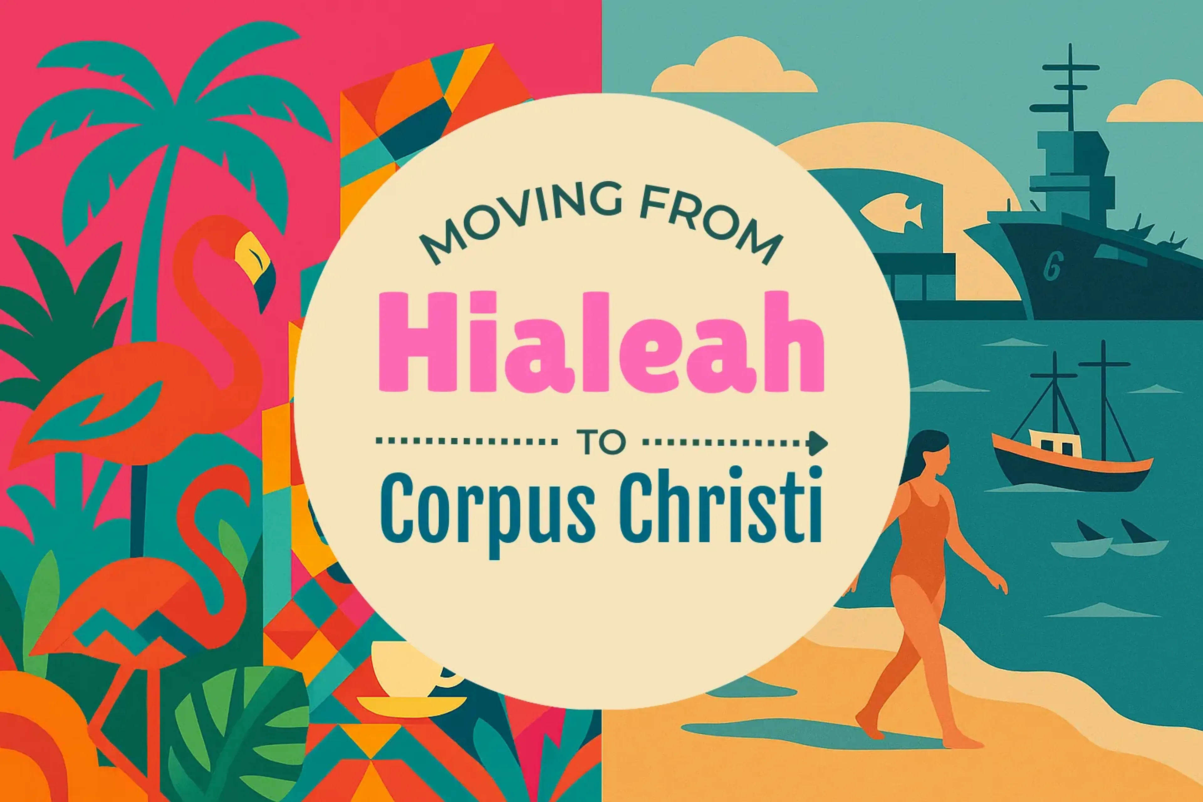 Side-by-side comparison of Hialeah to Corpus Christi moving companies