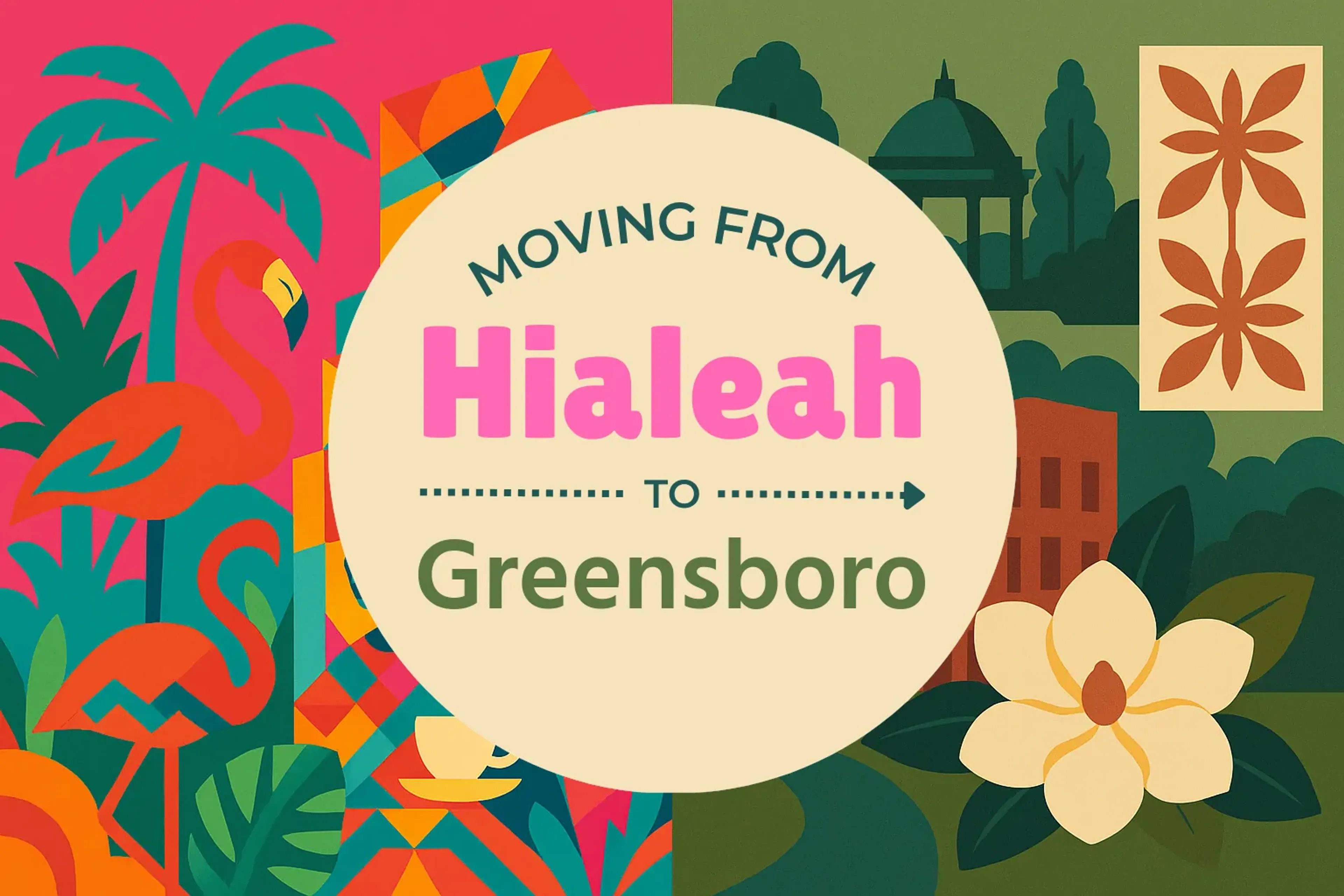 Side-by-side comparison of Hialeah to Greensboro moving companies