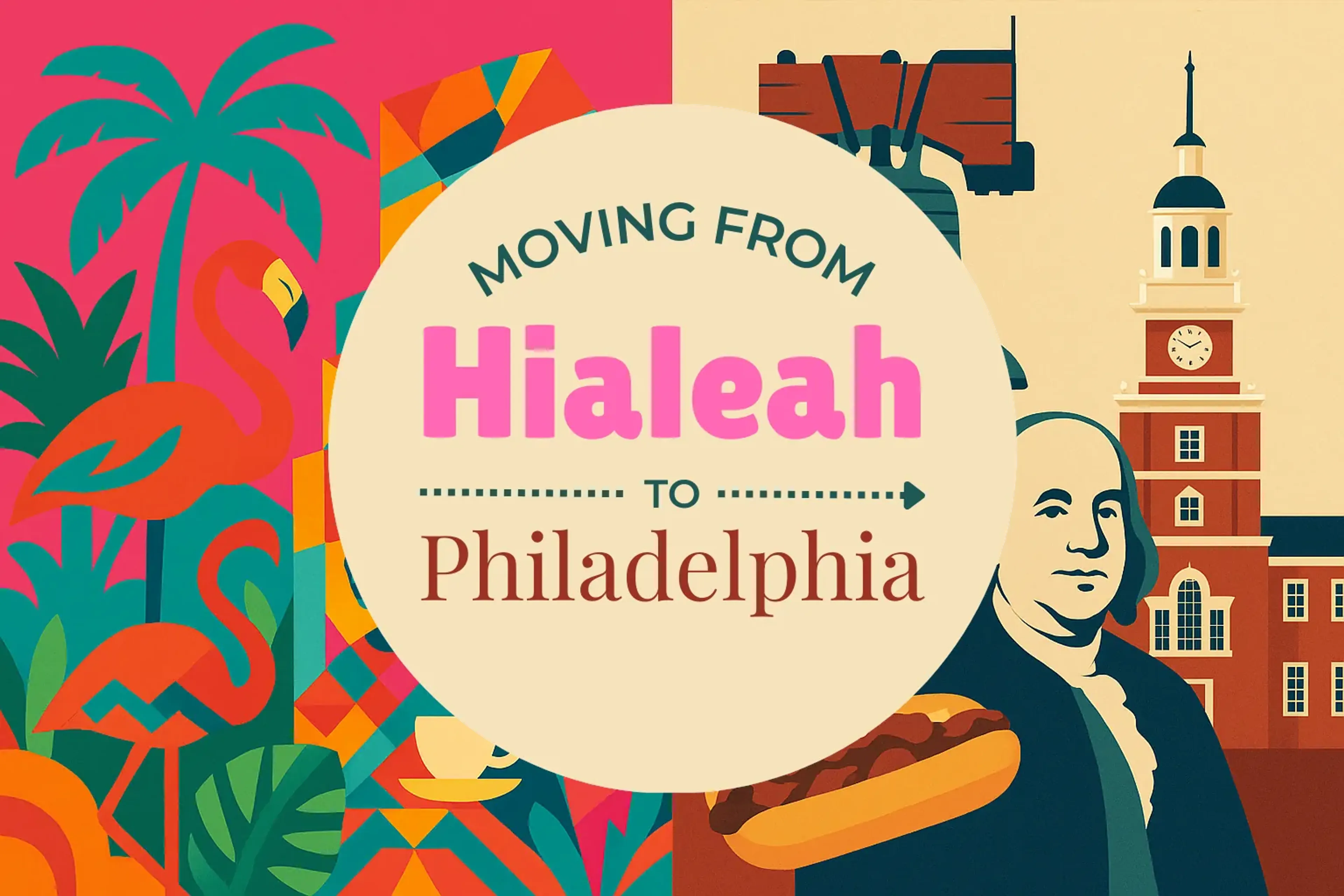 Side-by-side comparison of Hialeah to Philadelphia moving companies
