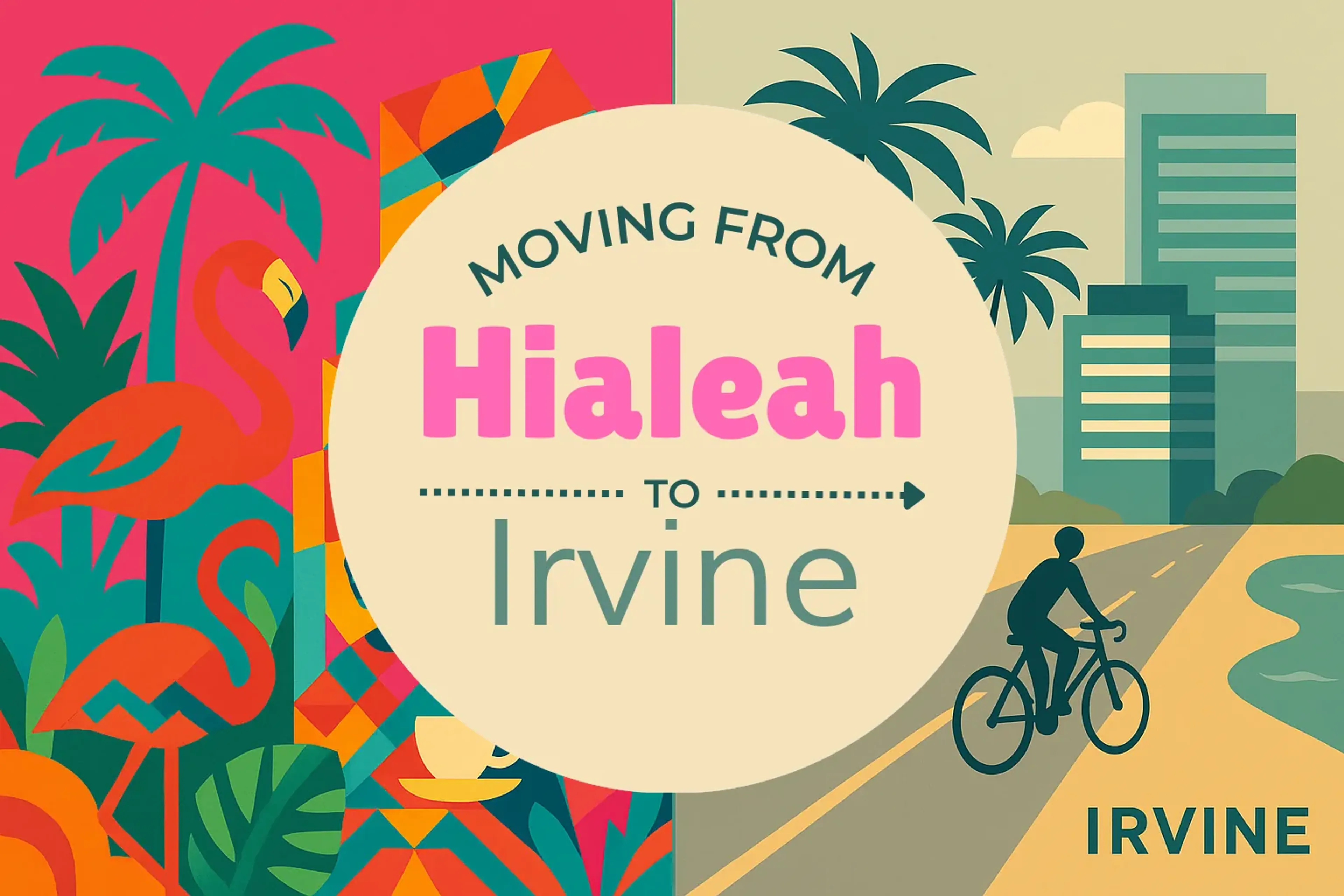 Side-by-side comparison of Hialeah to Irvine moving companies