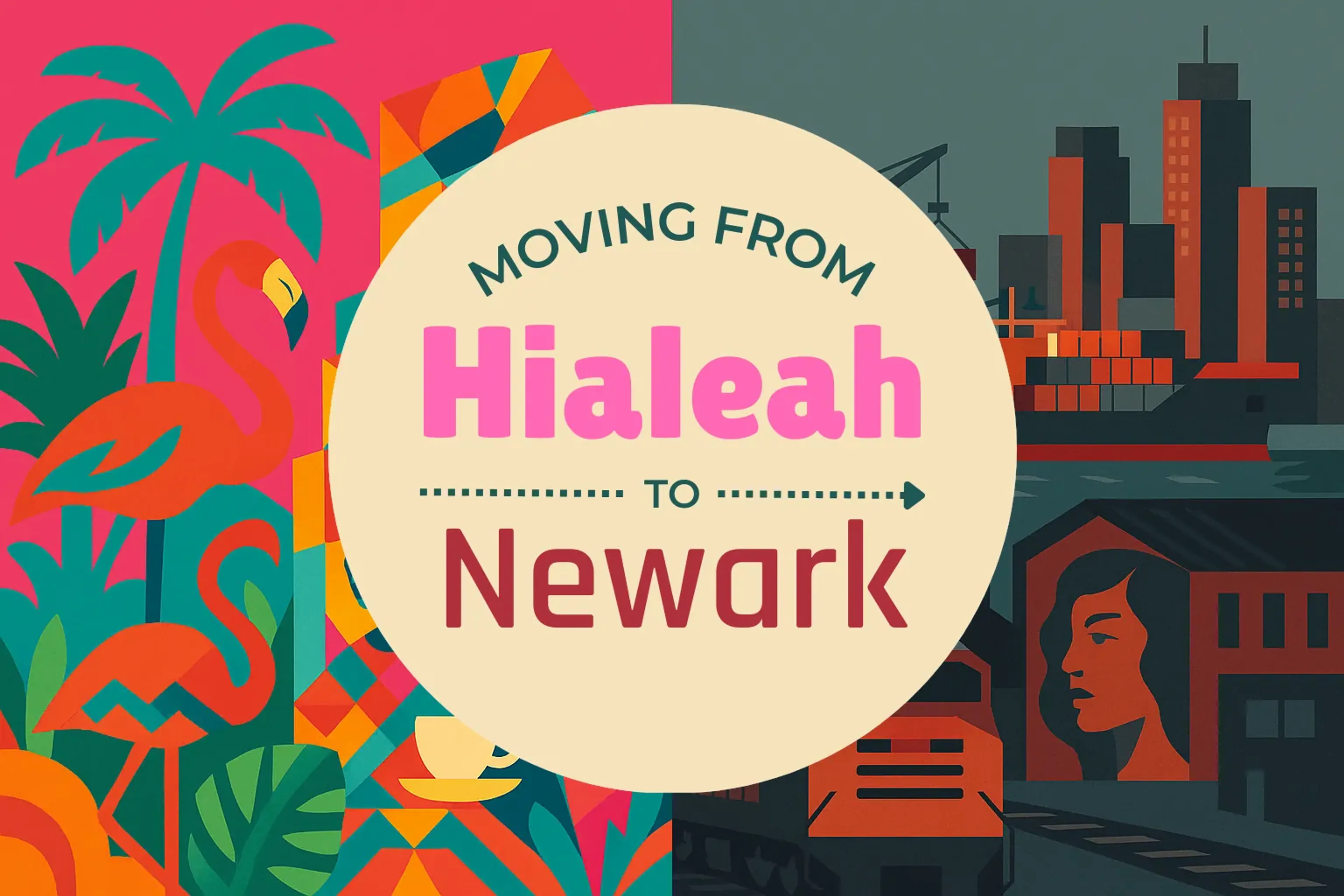 Side-by-side comparison of Hialeah to Newark moving companies