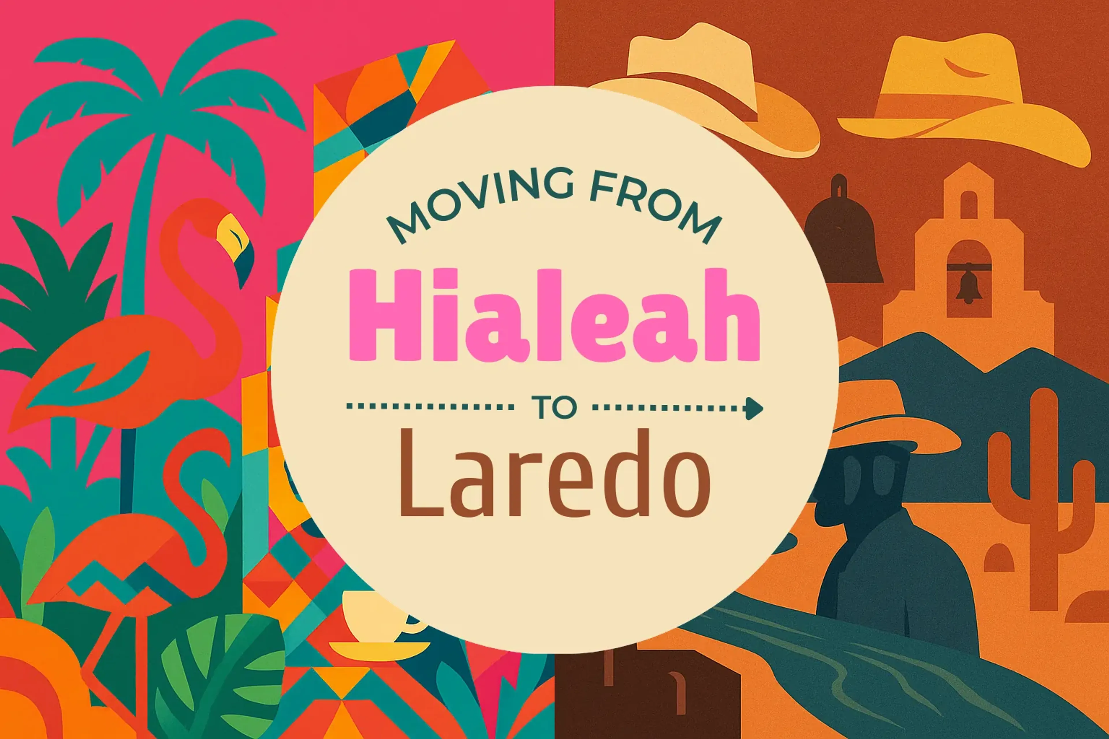 Side-by-side comparison of Hialeah to Laredo moving companies