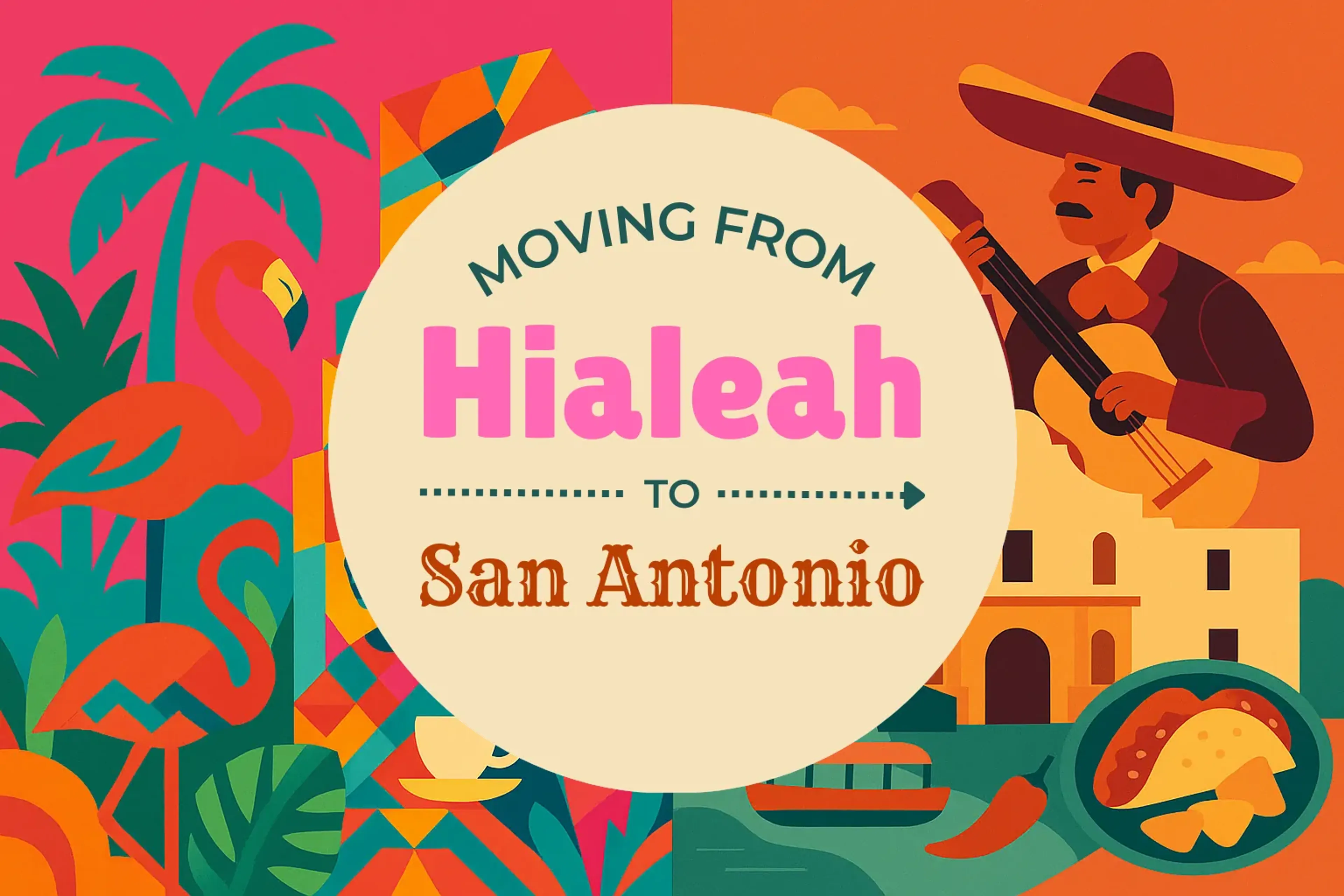 Side-by-side comparison of Hialeah to San Antonio moving companies