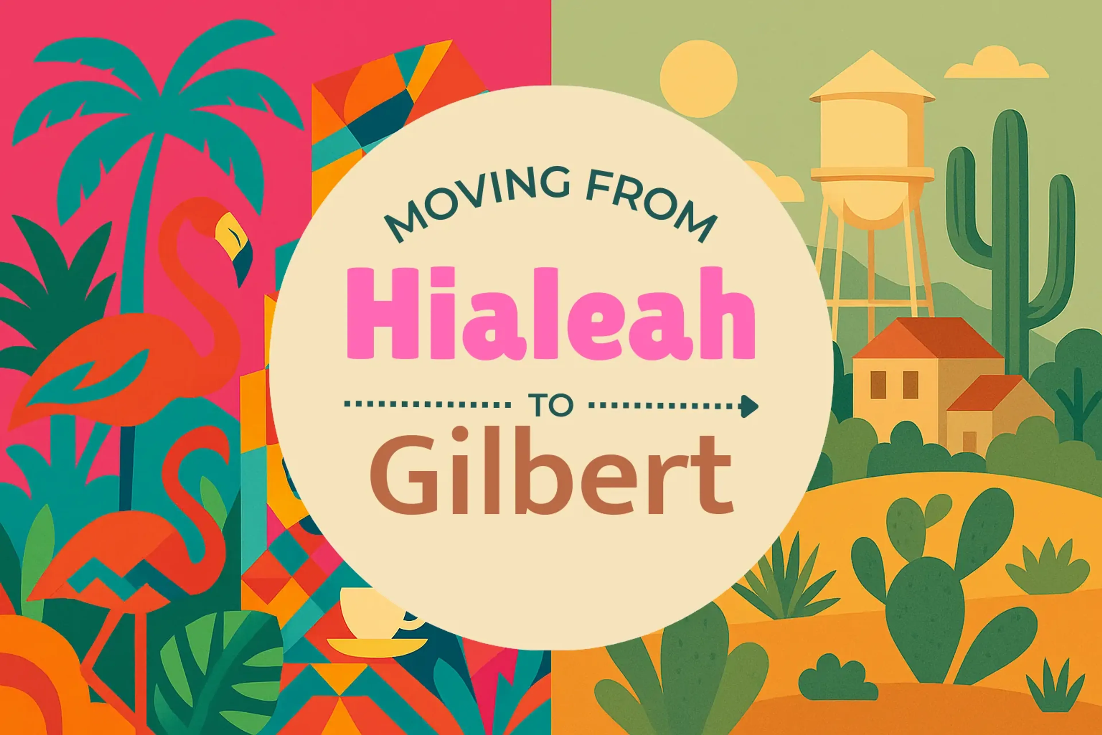 Side-by-side comparison of Hialeah to Gilbert moving companies