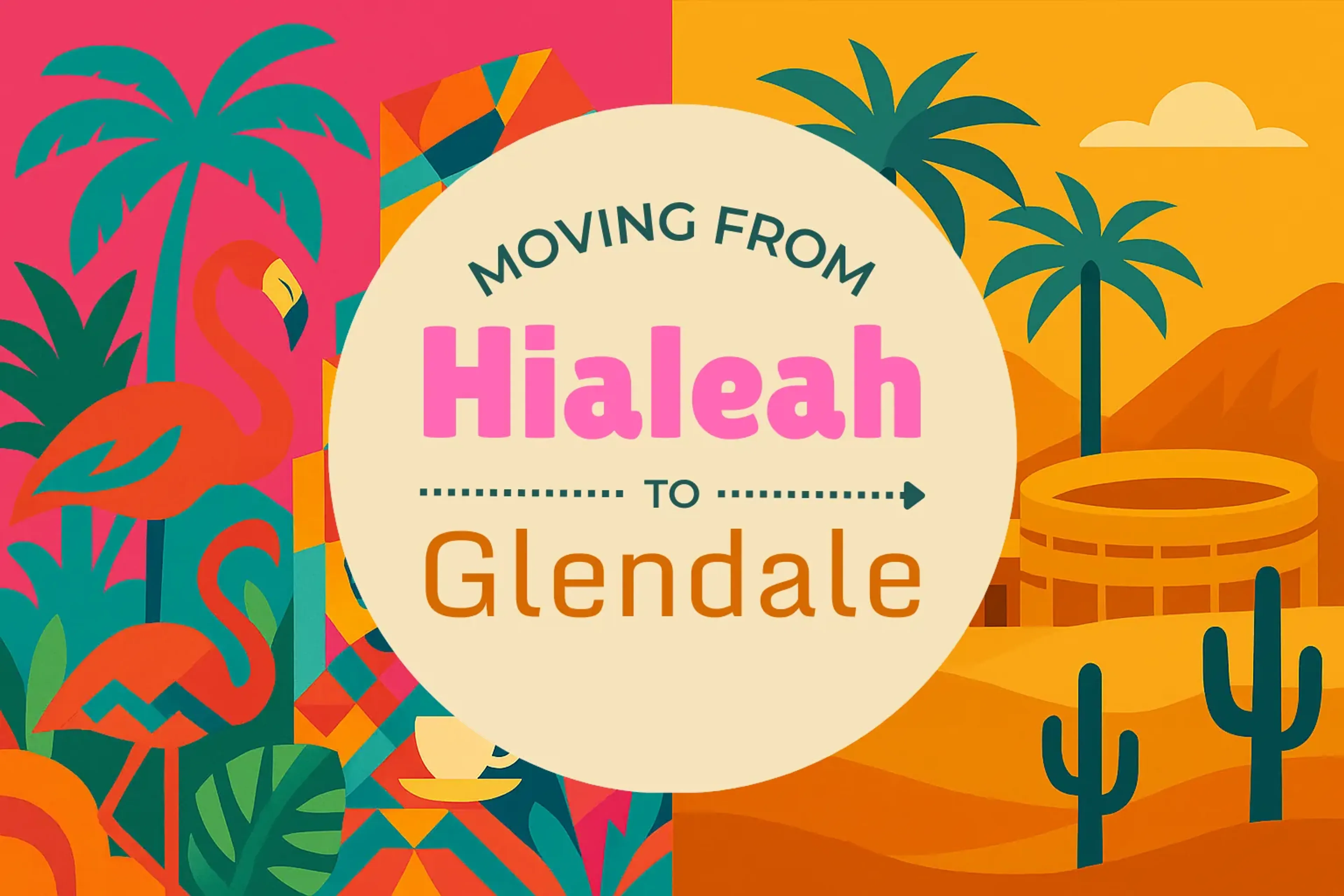 Side-by-side comparison of Hialeah to Glendale moving companies