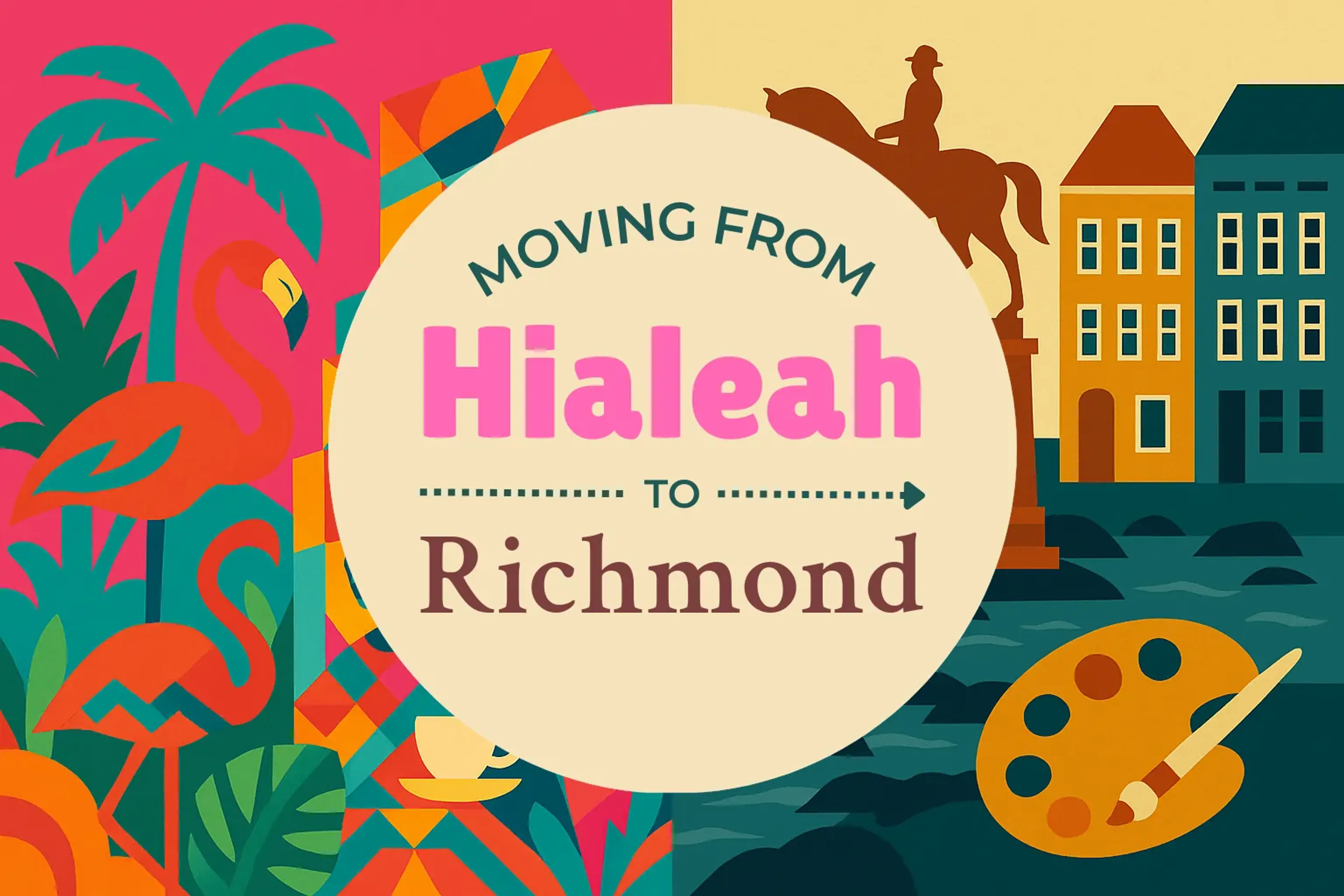 Side-by-side comparison of Hialeah to Richmond moving companies