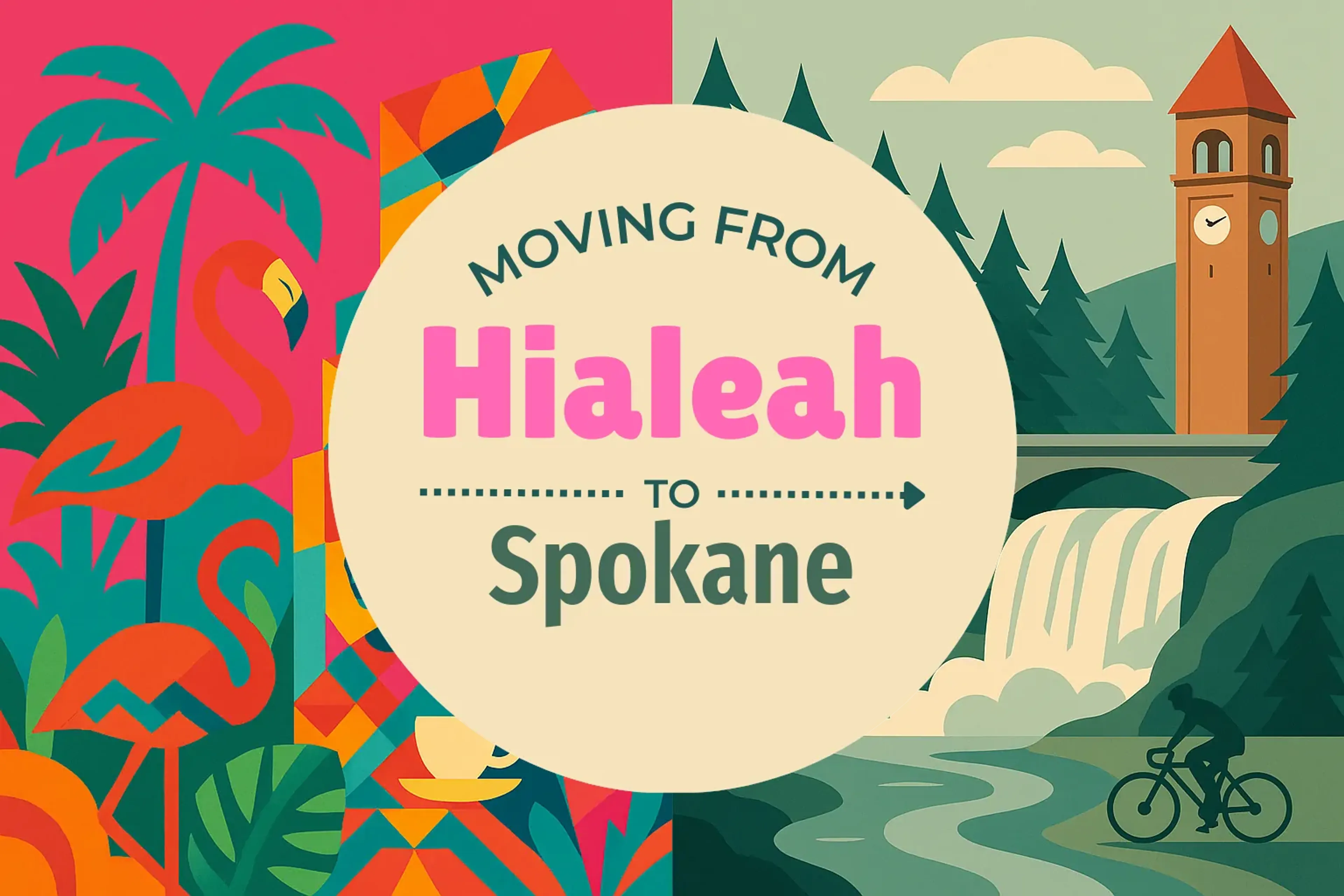 Side-by-side comparison of Hialeah to Spokane moving companies
