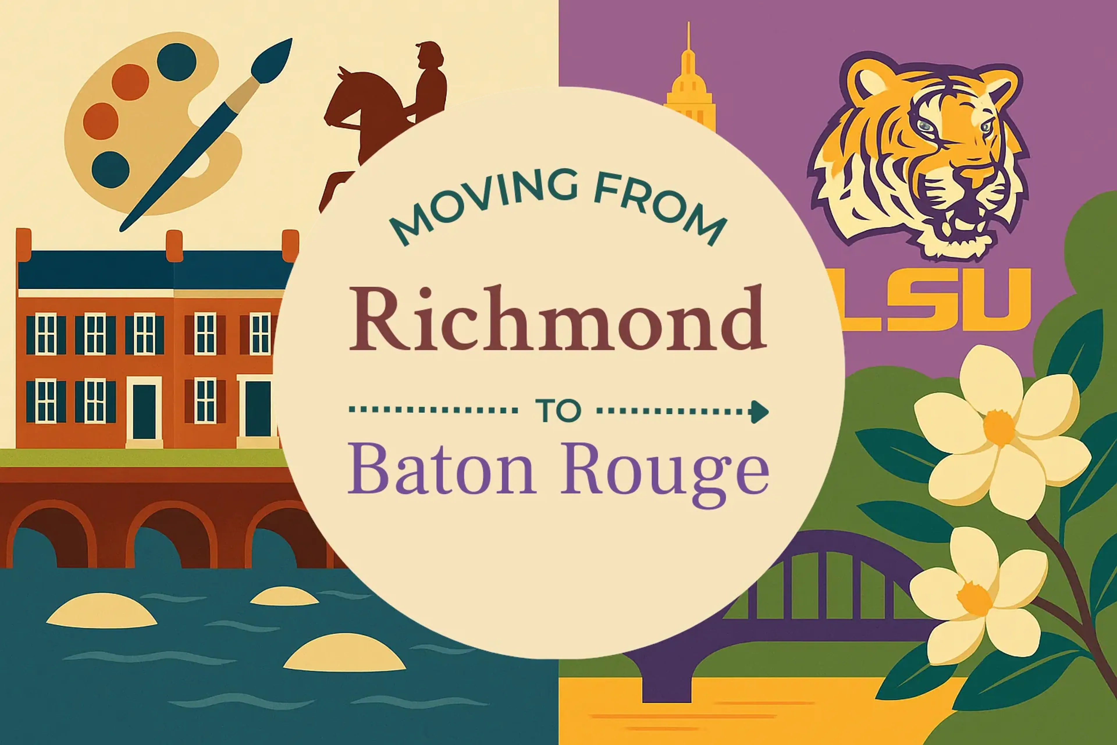 Side-by-side comparison of Richmond to Baton Rouge moving companies