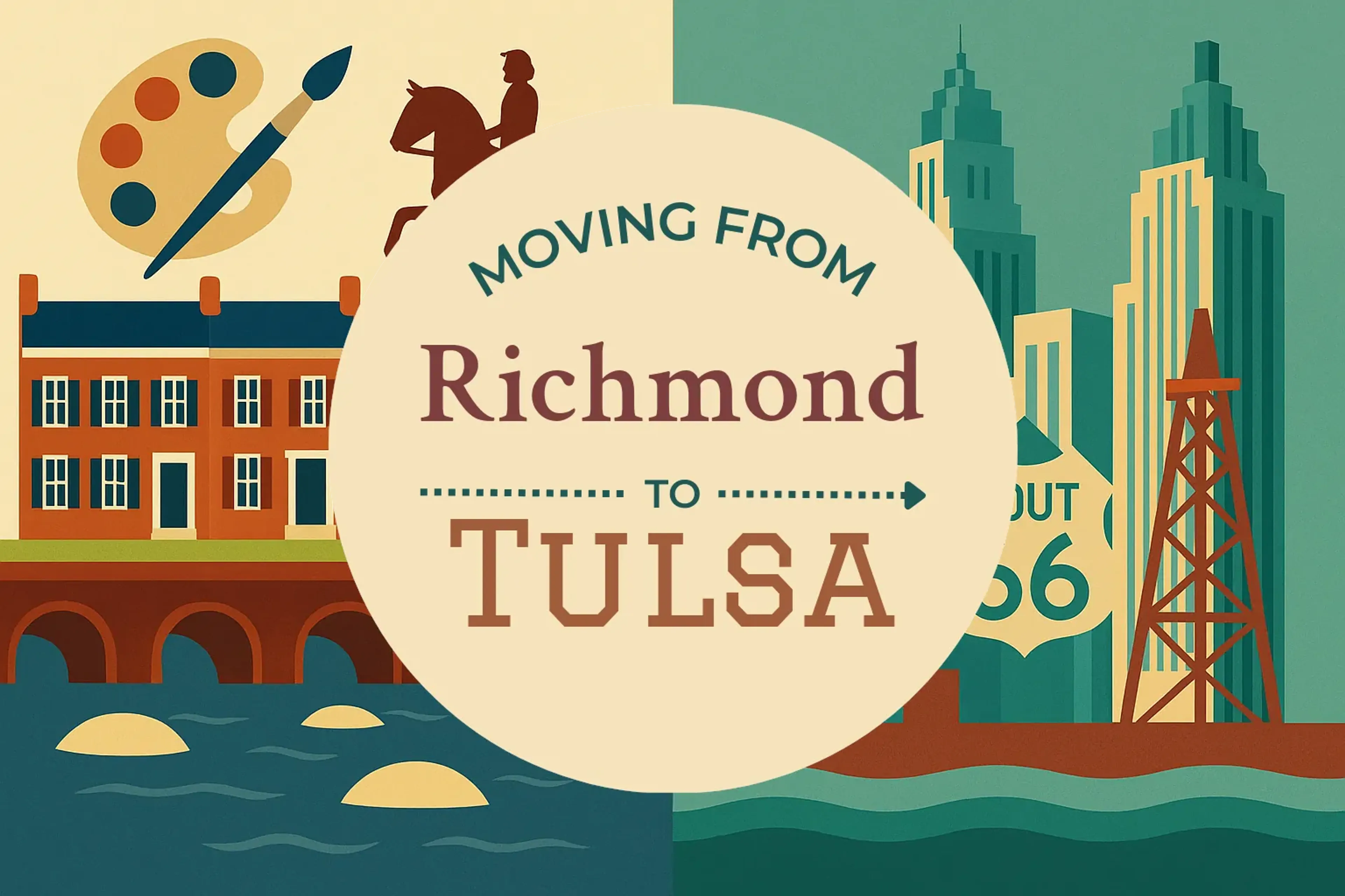 Side-by-side comparison of Richmond to Tulsa moving companies