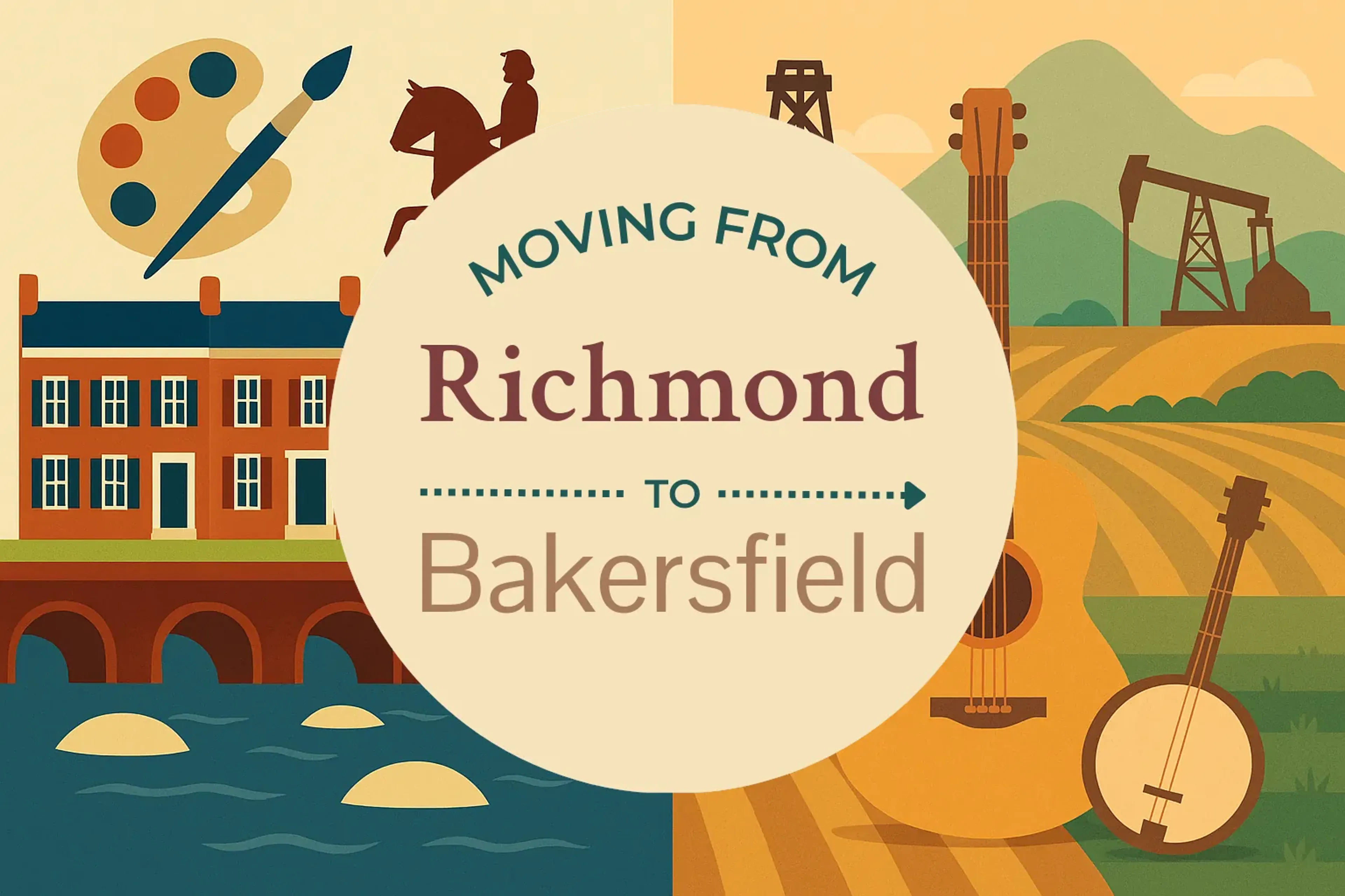 Side-by-side comparison of Richmond to Bakersfield moving companies
